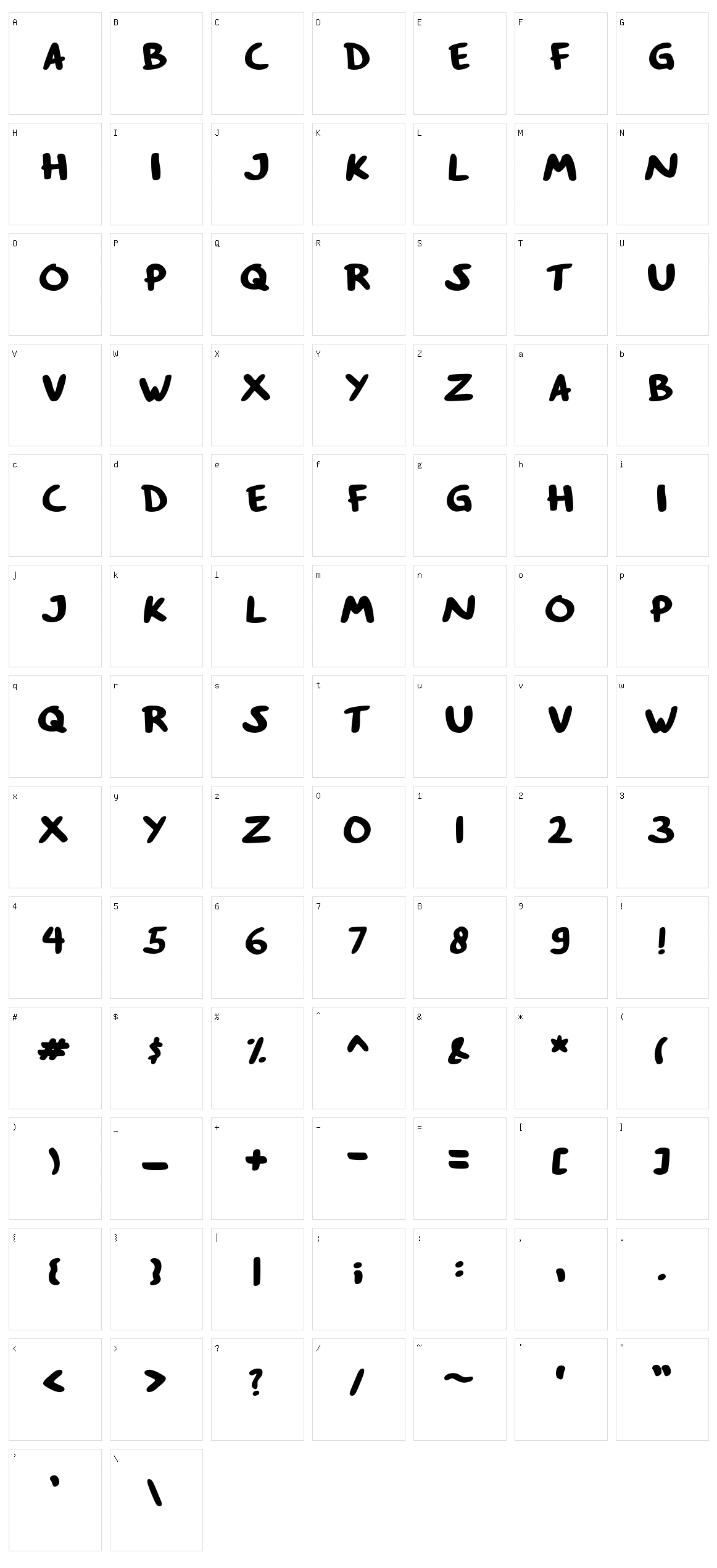 Aufy Character Set