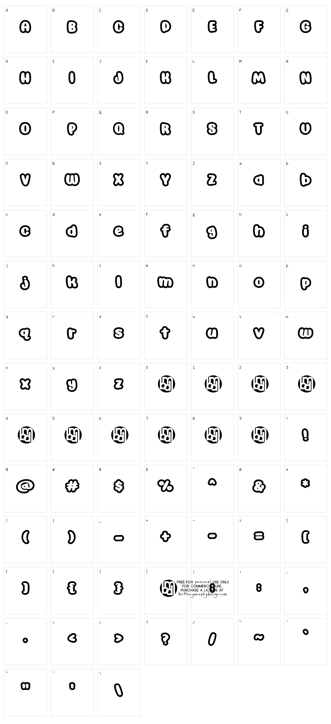 Awesome Possum Outline Character Set