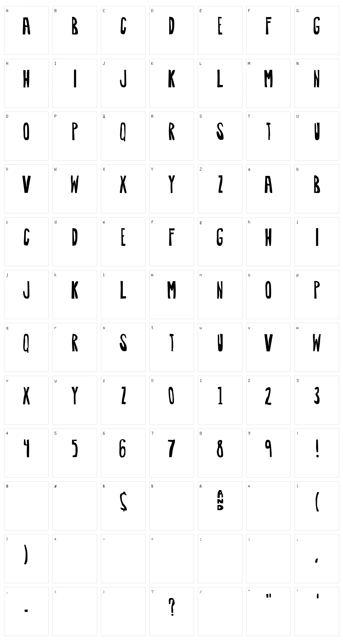 Awkward Character Set