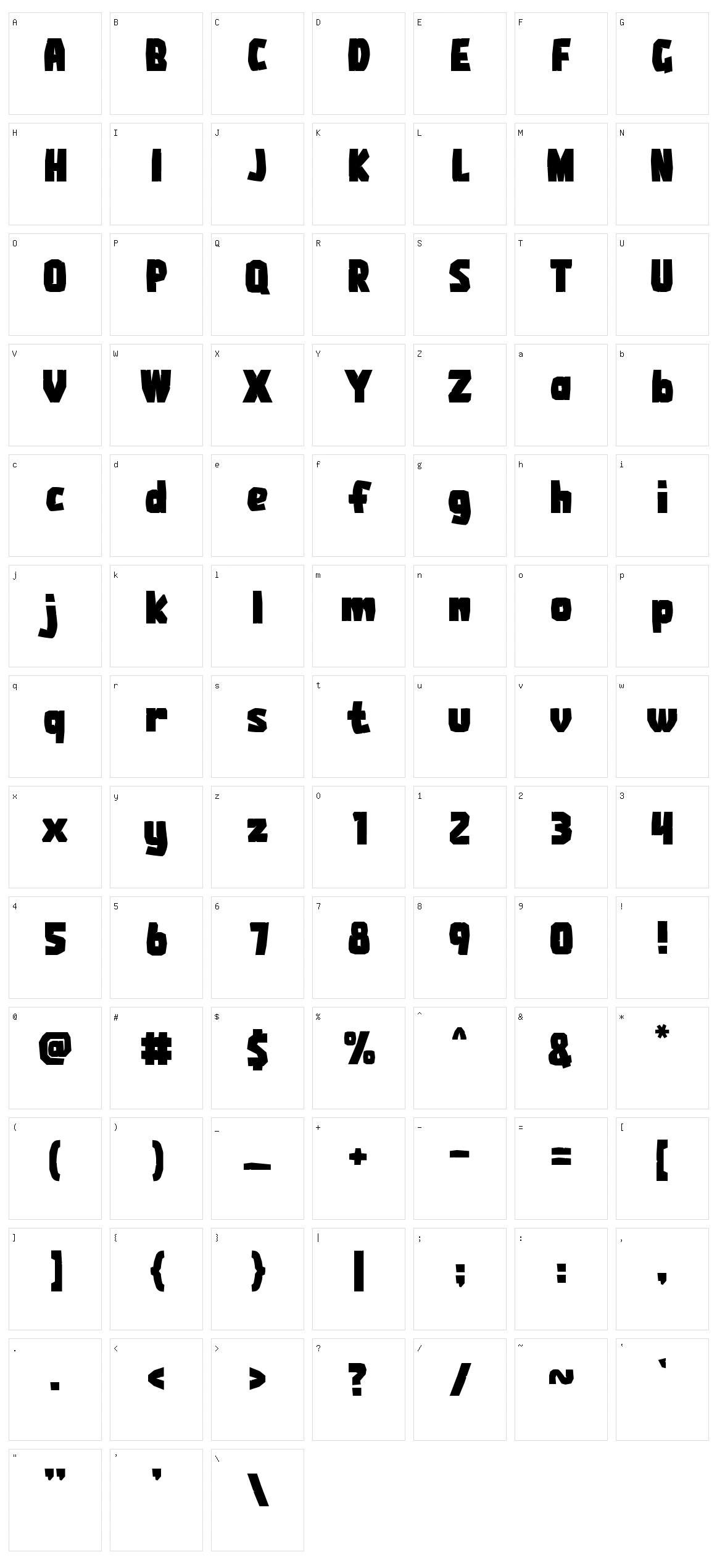 Aztech Character Set