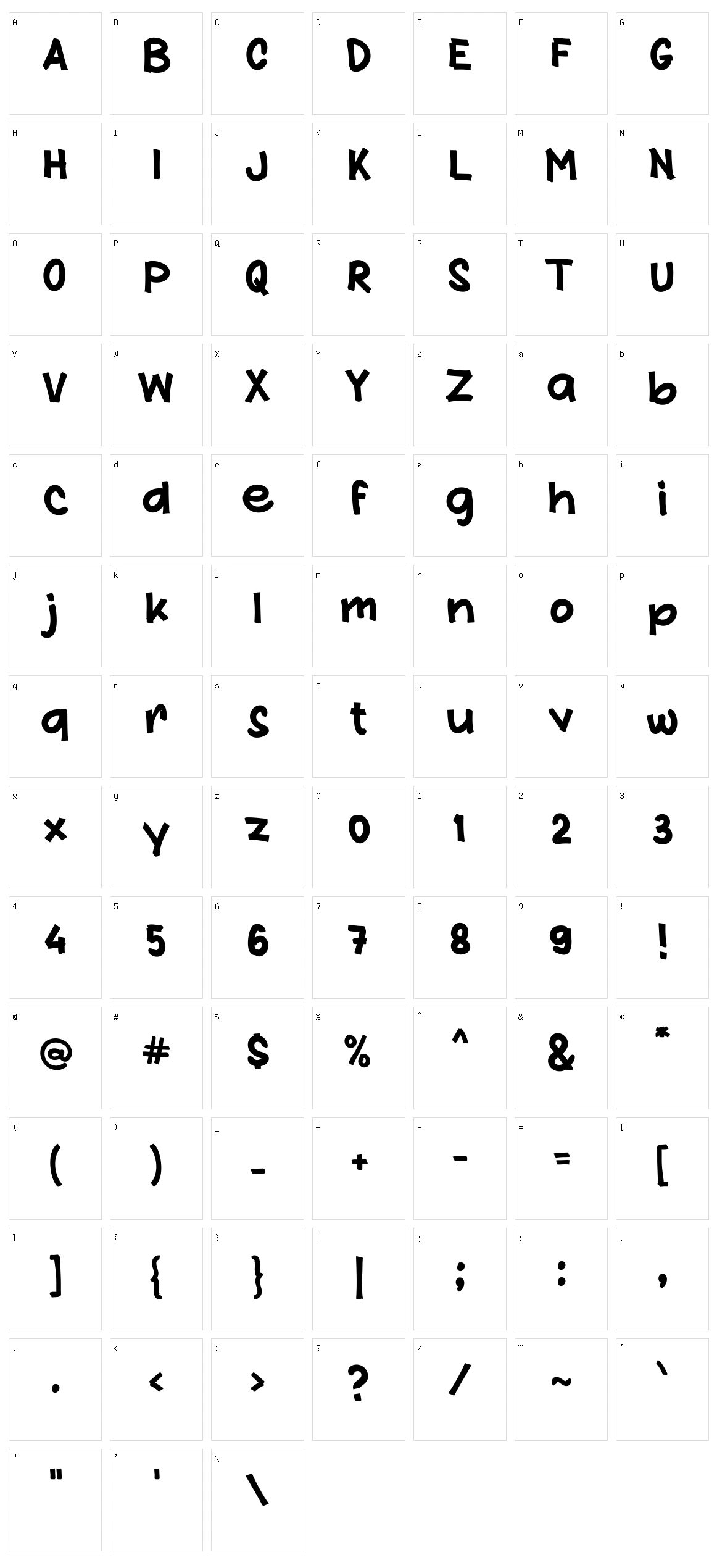 b Banjir Hadiah Character Set