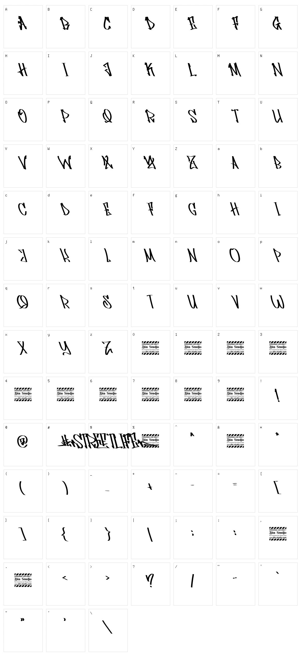 Streetlife Character Set