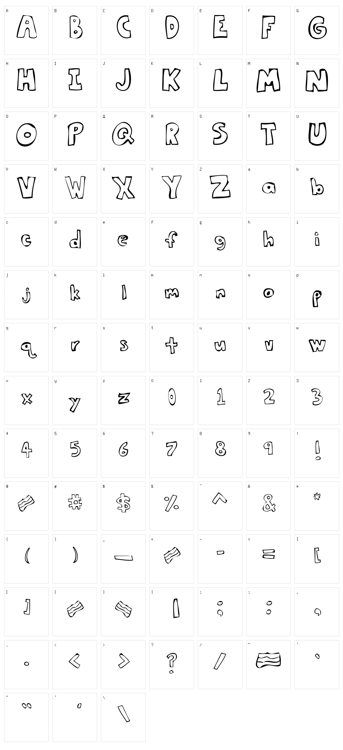 Bacon Character Set