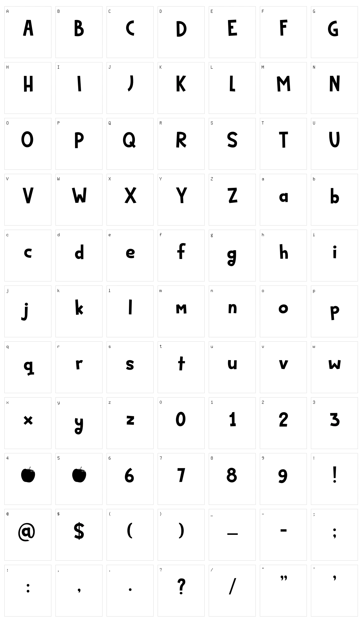 Bakeapple Character Set