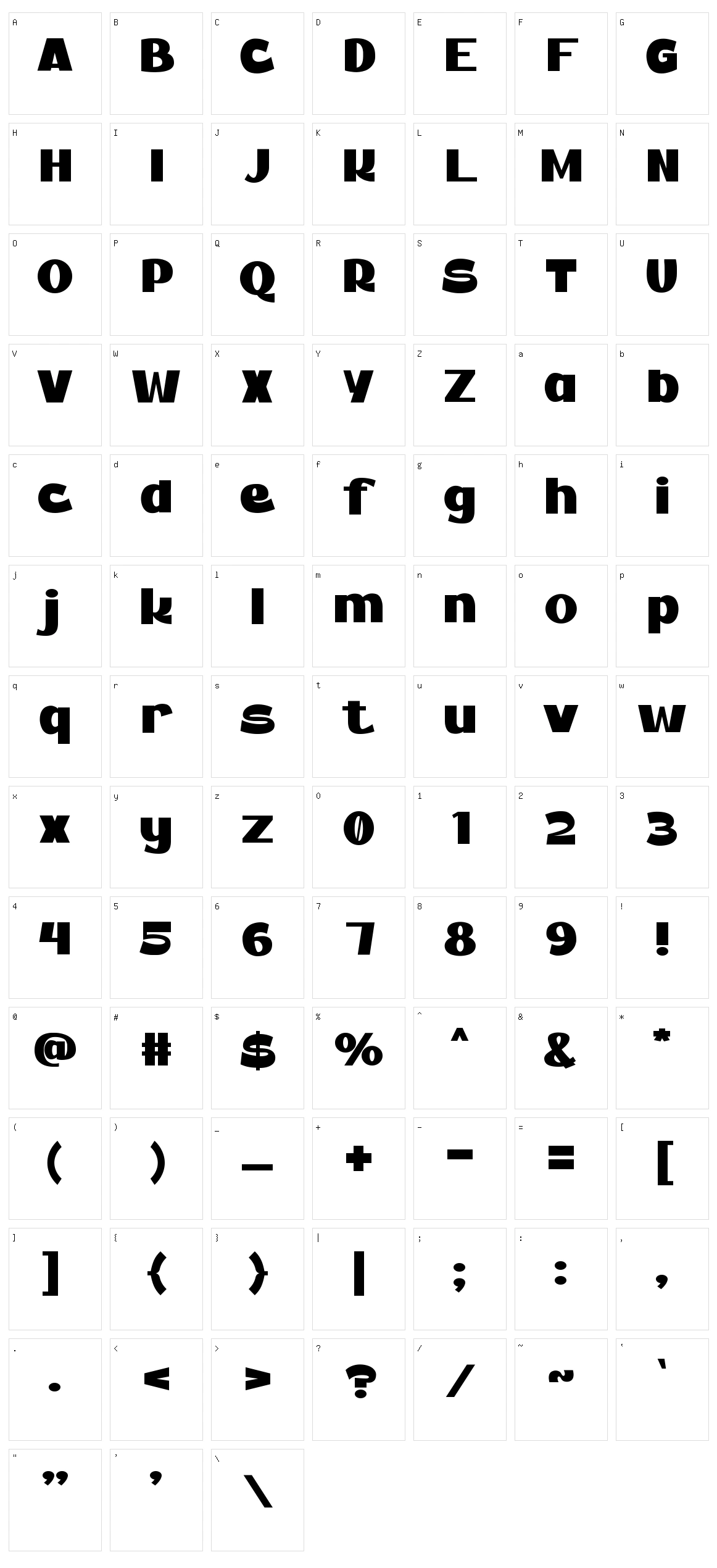 Balder Character Set