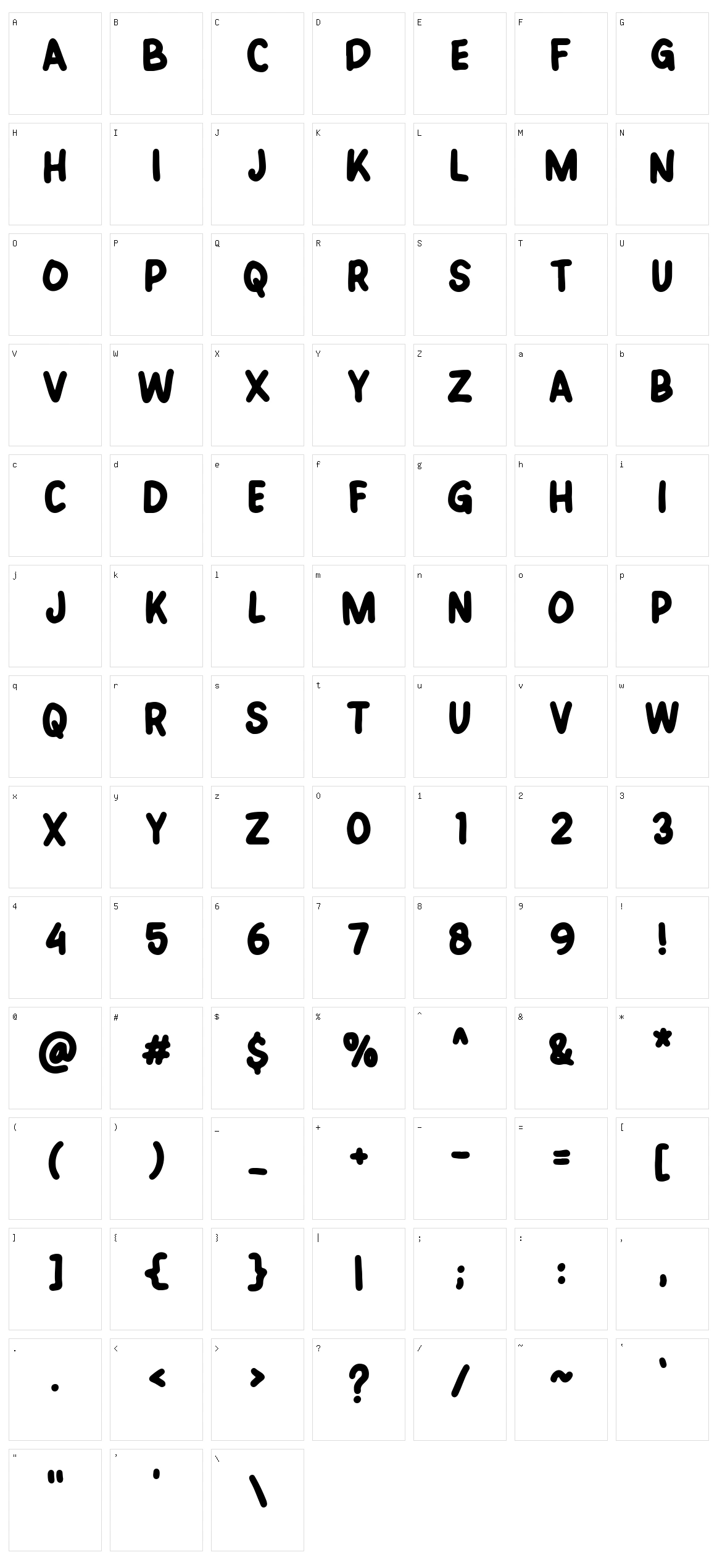 Banana Character Set