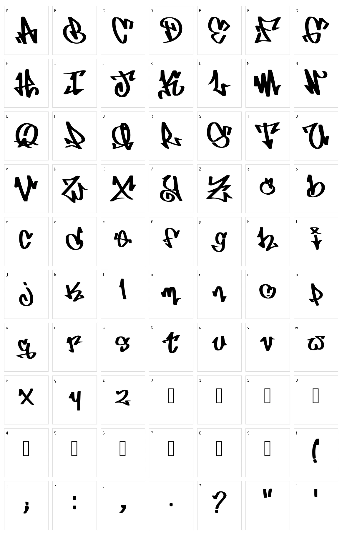 AliveGraff Character Set