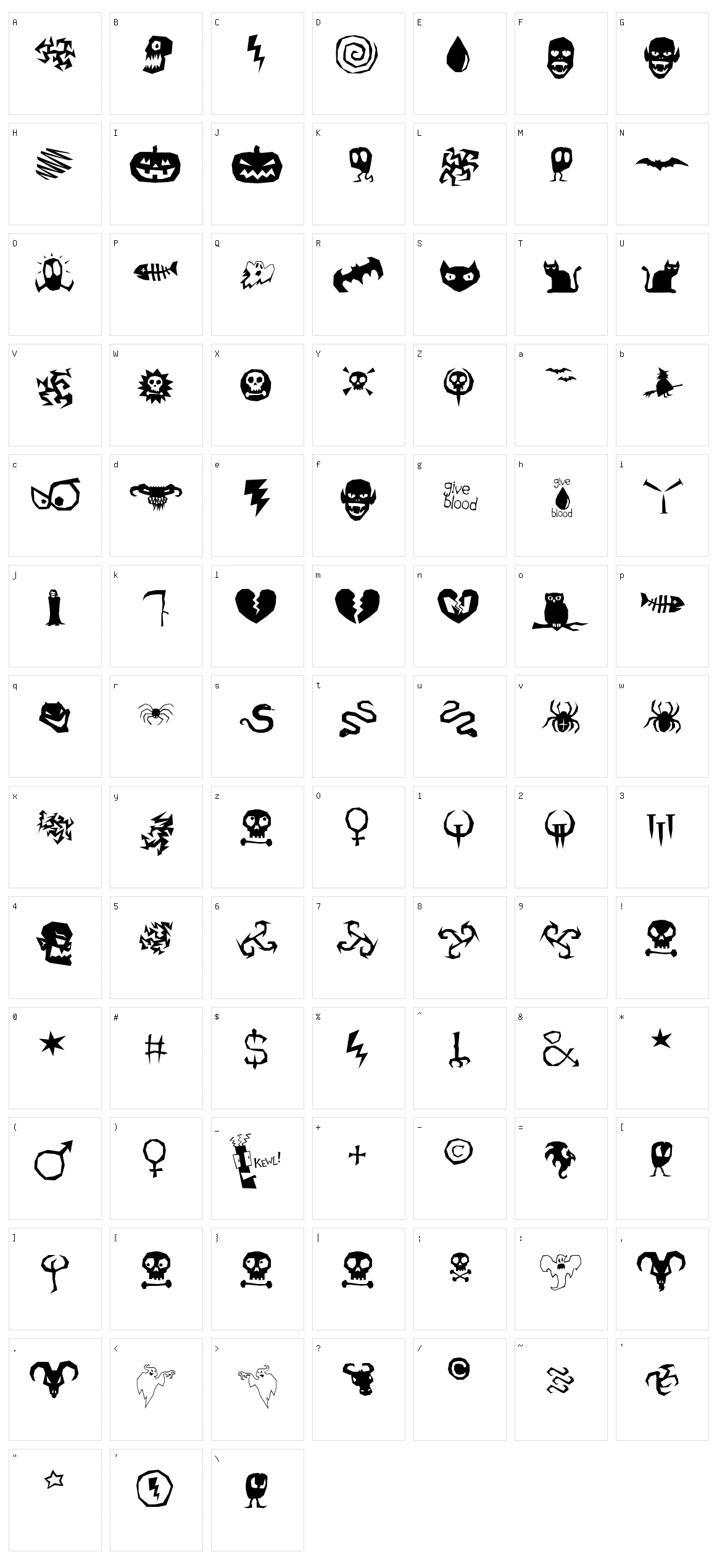 Ill October Character Set
