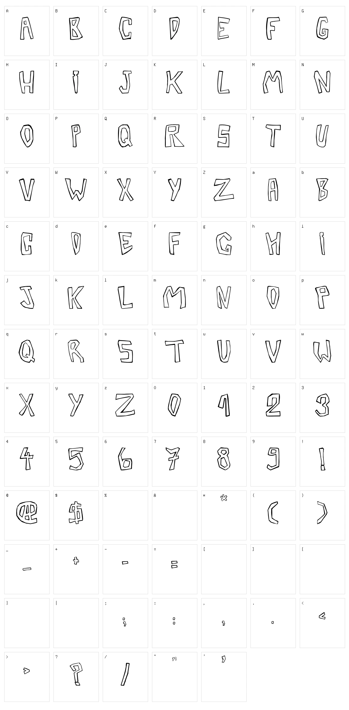 Barbera Twisted Character Set