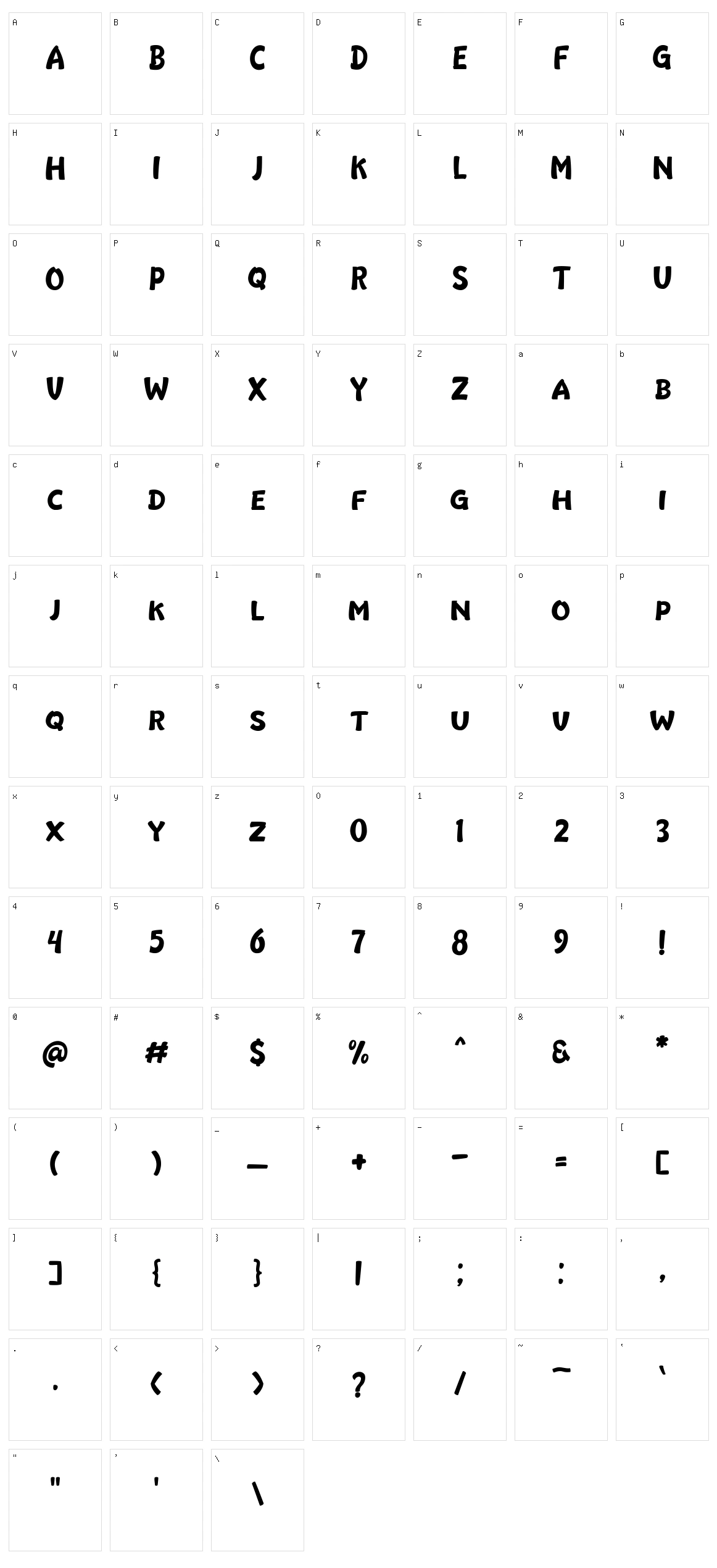 Bashing Character Set