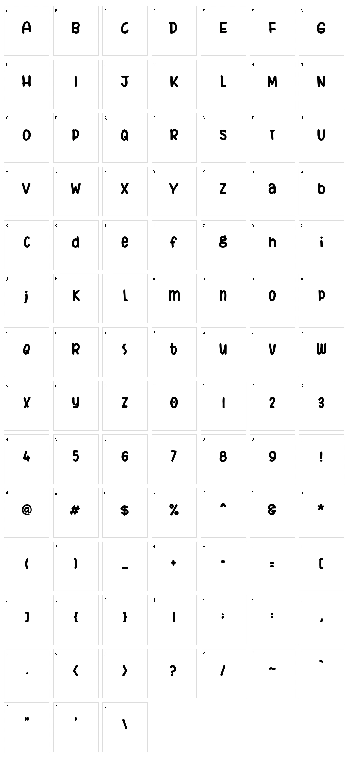 Bashirah Character Set