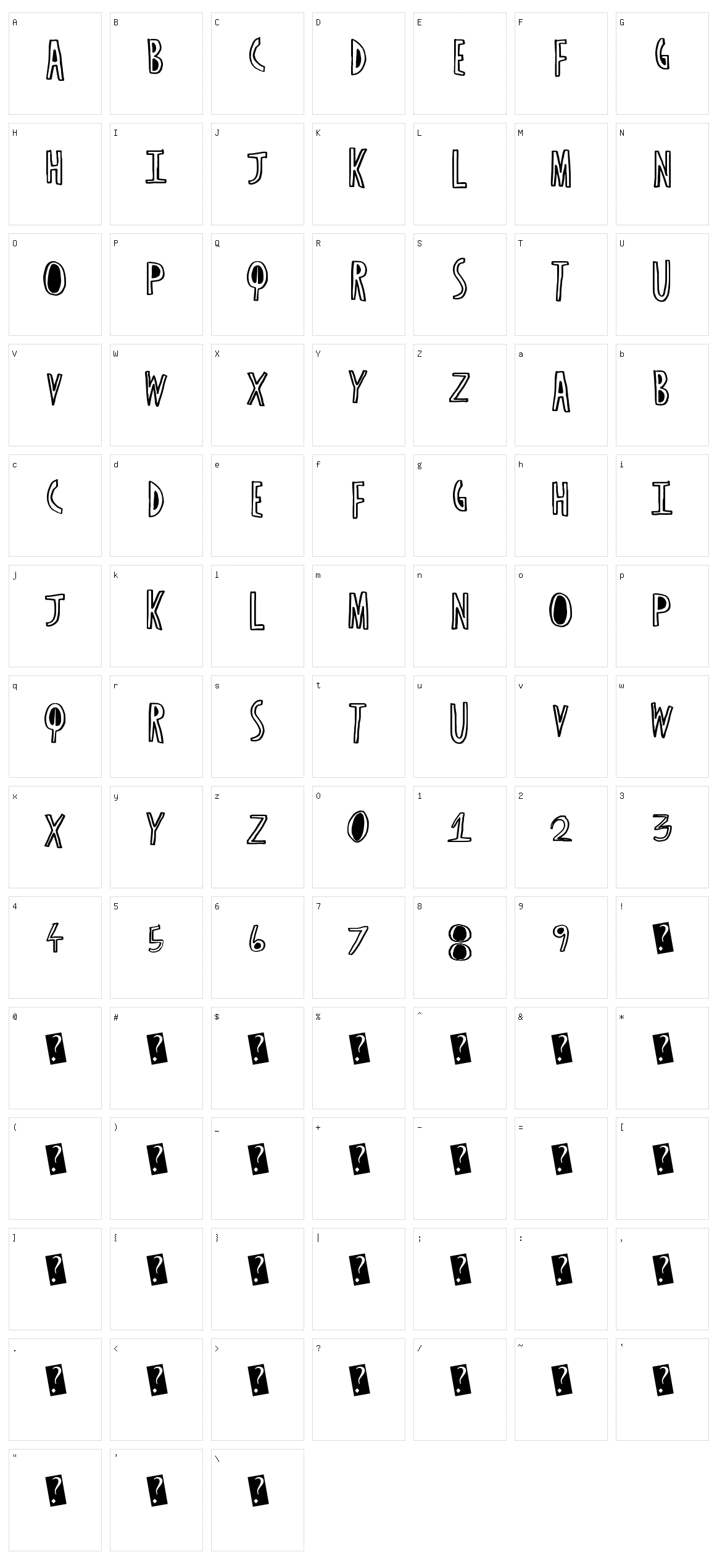 Basic Header Character Set