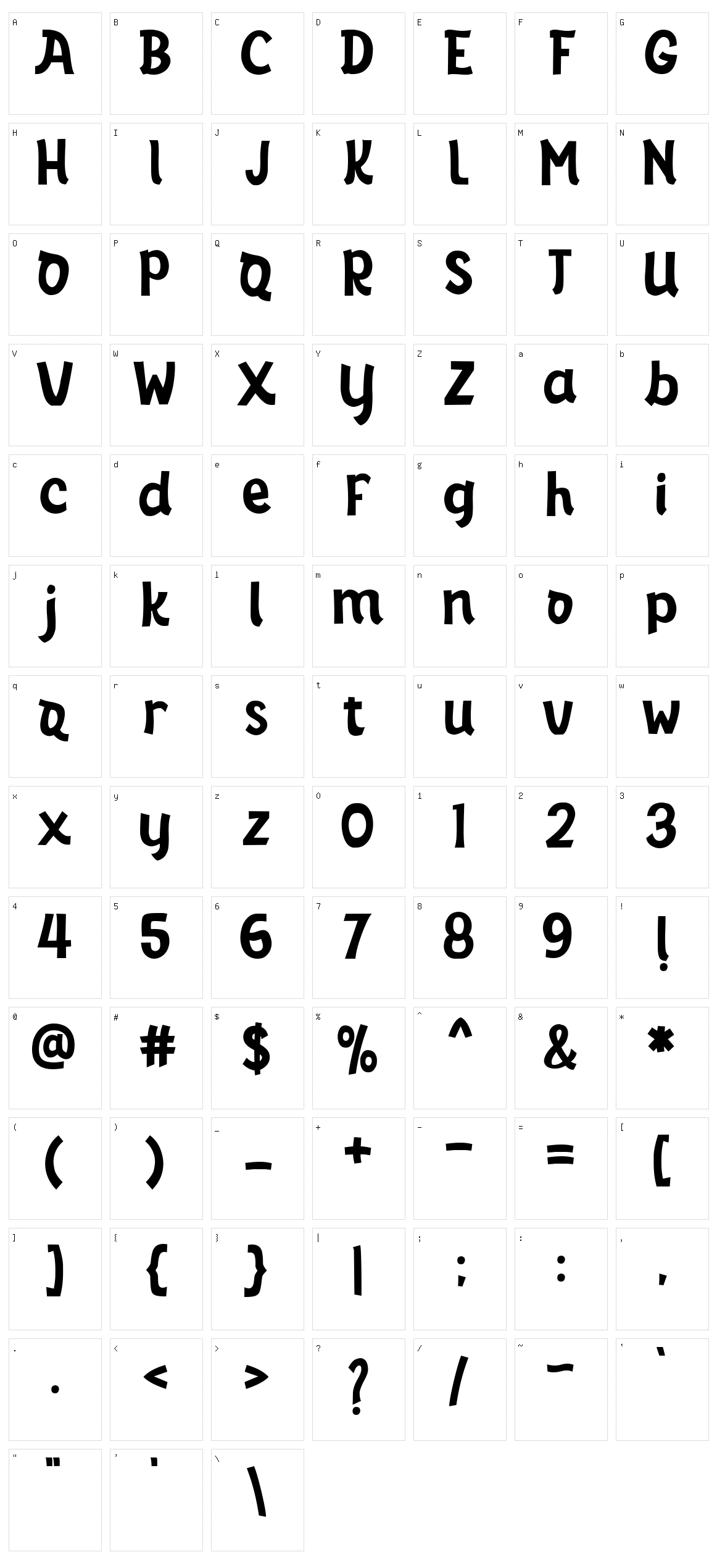 Battle Bingo Character Set