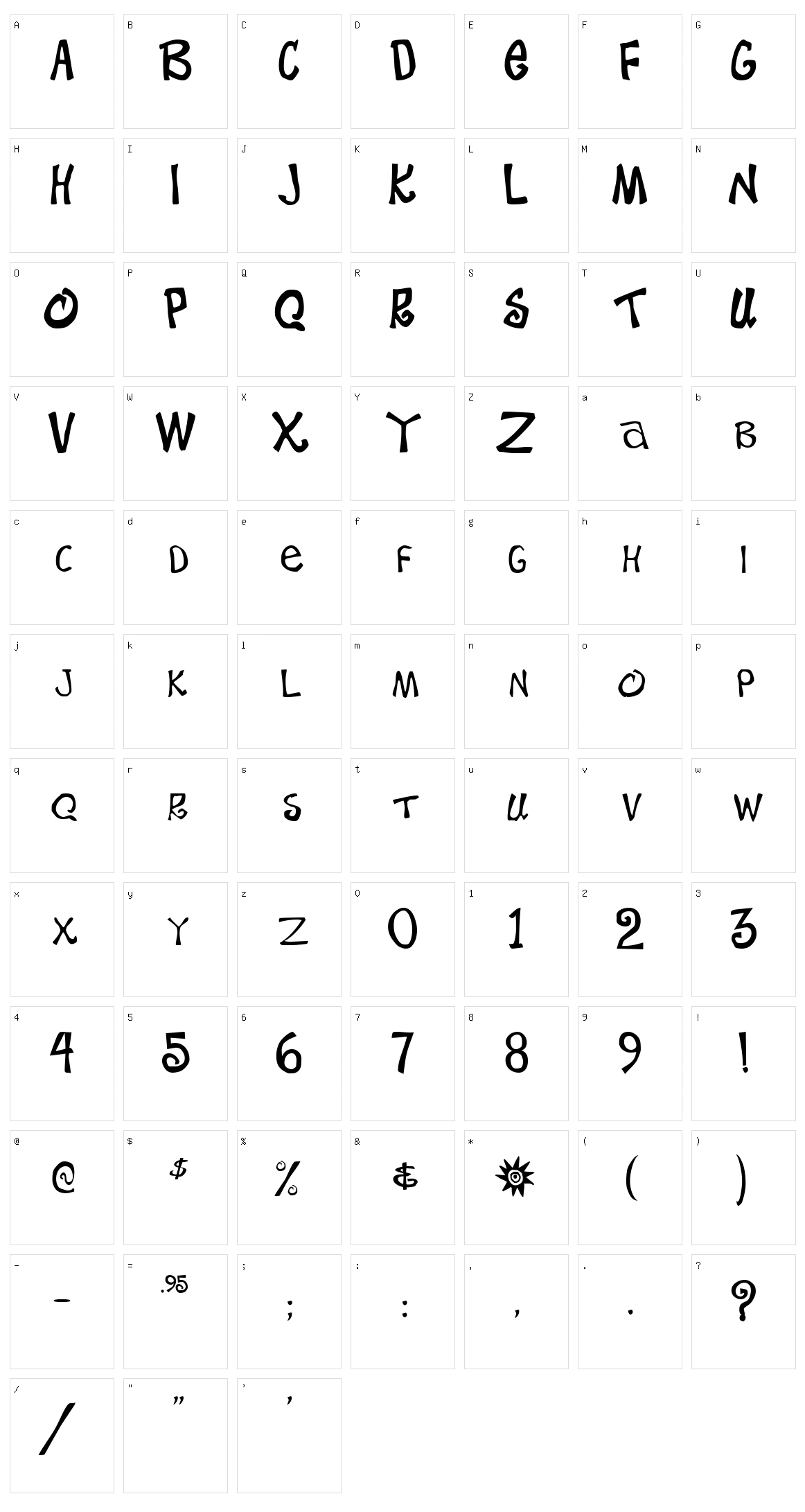 Beach Type Character Set