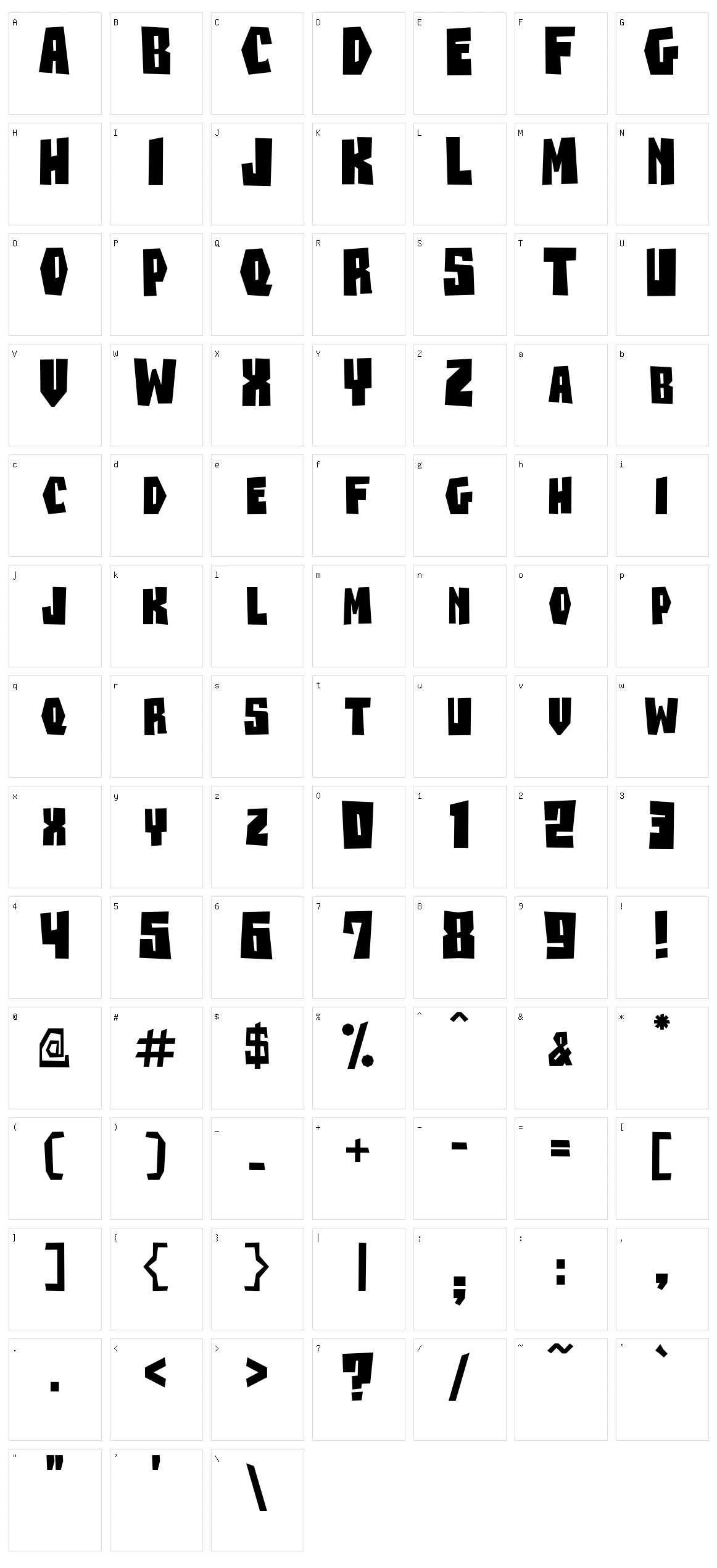 Beanesdrock Character Set
