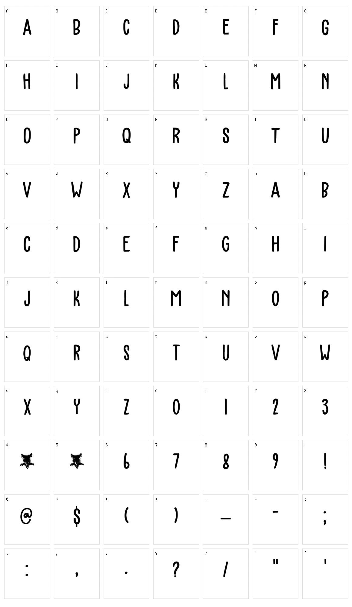 Bearskin Character Set