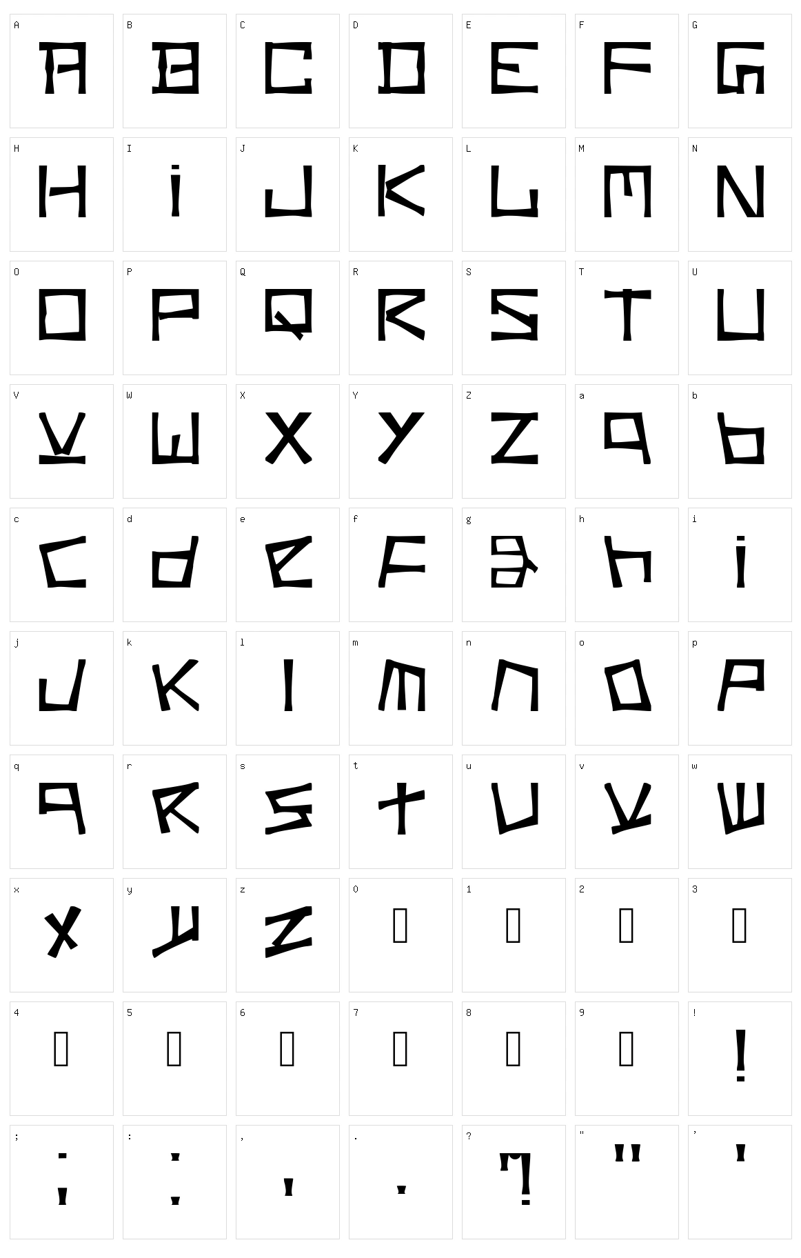 Beerbar Character Set