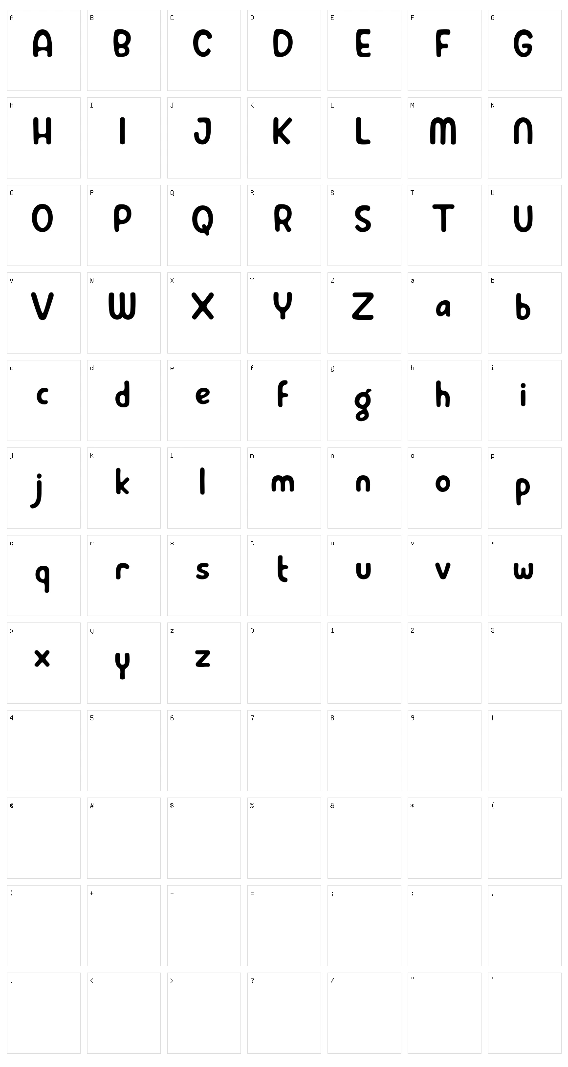 Belligan Character Set