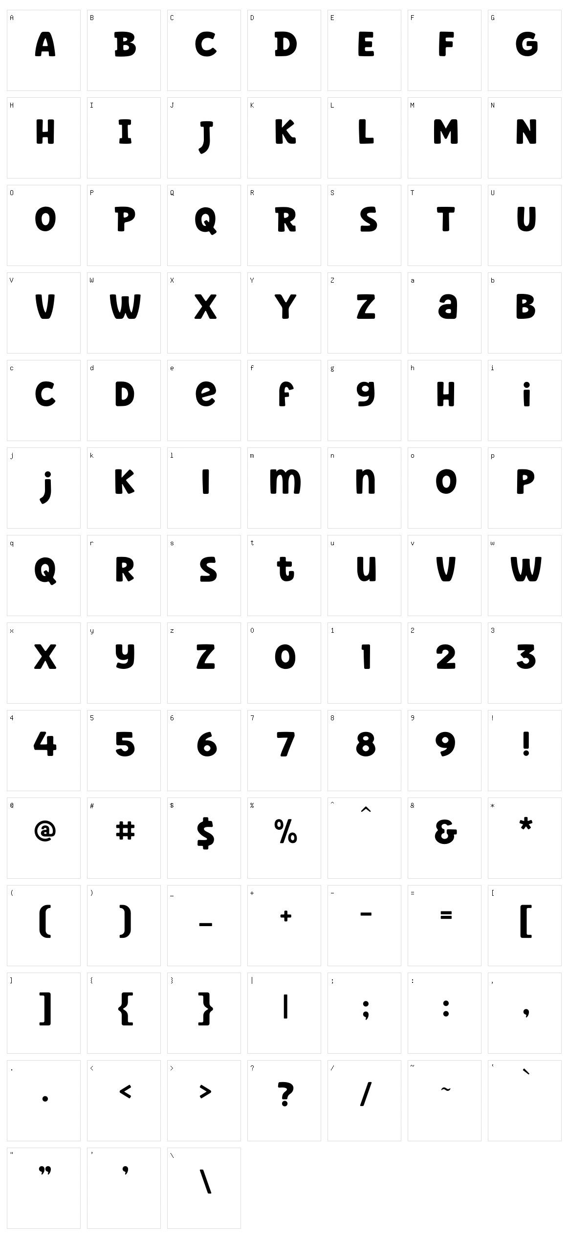 Bernard Wacker Character Set