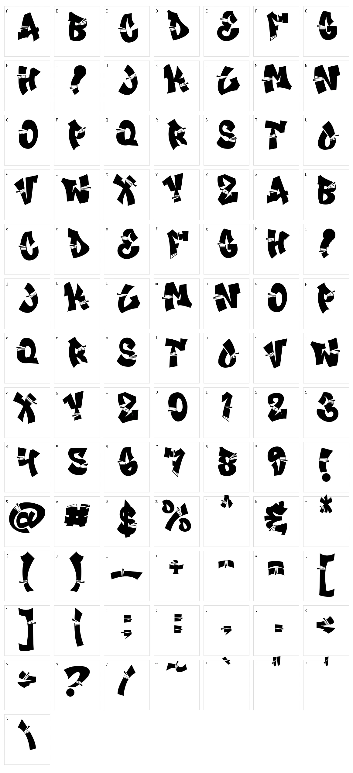 Break Age Graffiti Character Set