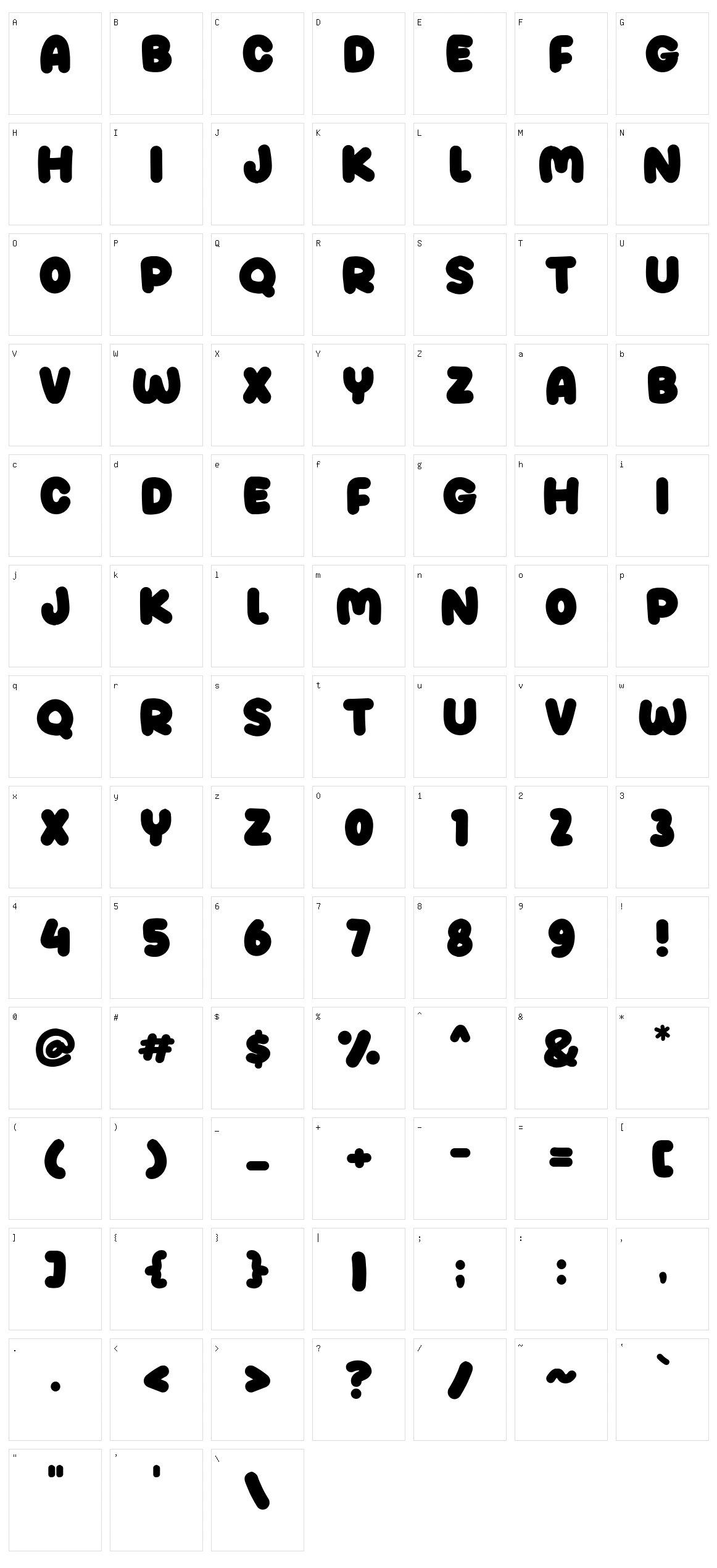 Besty Character Set