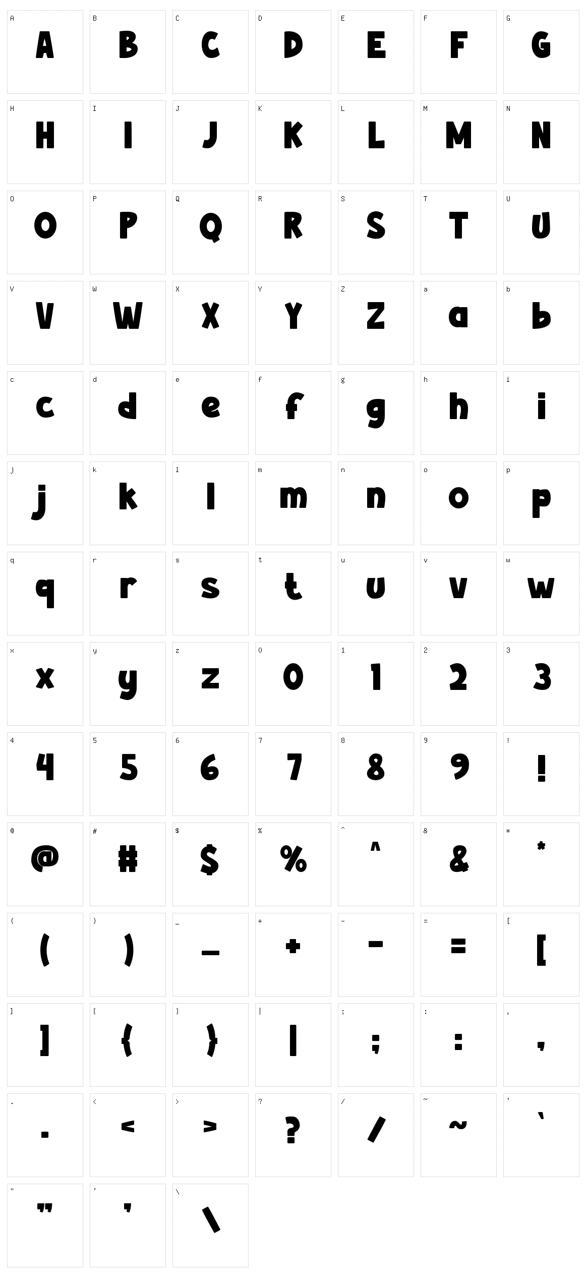 Big Dazzle Character Set