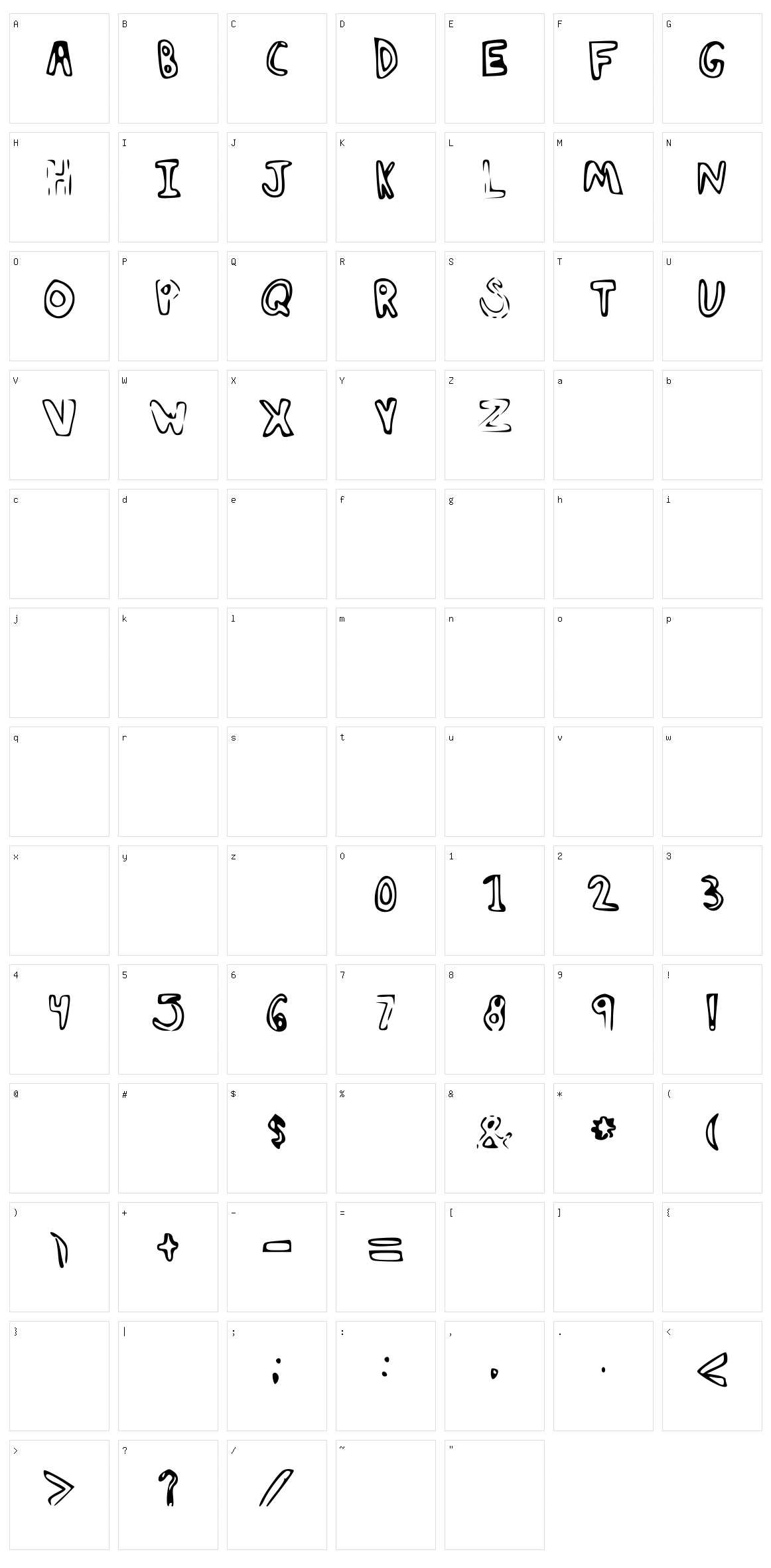 Big Letters Character Set