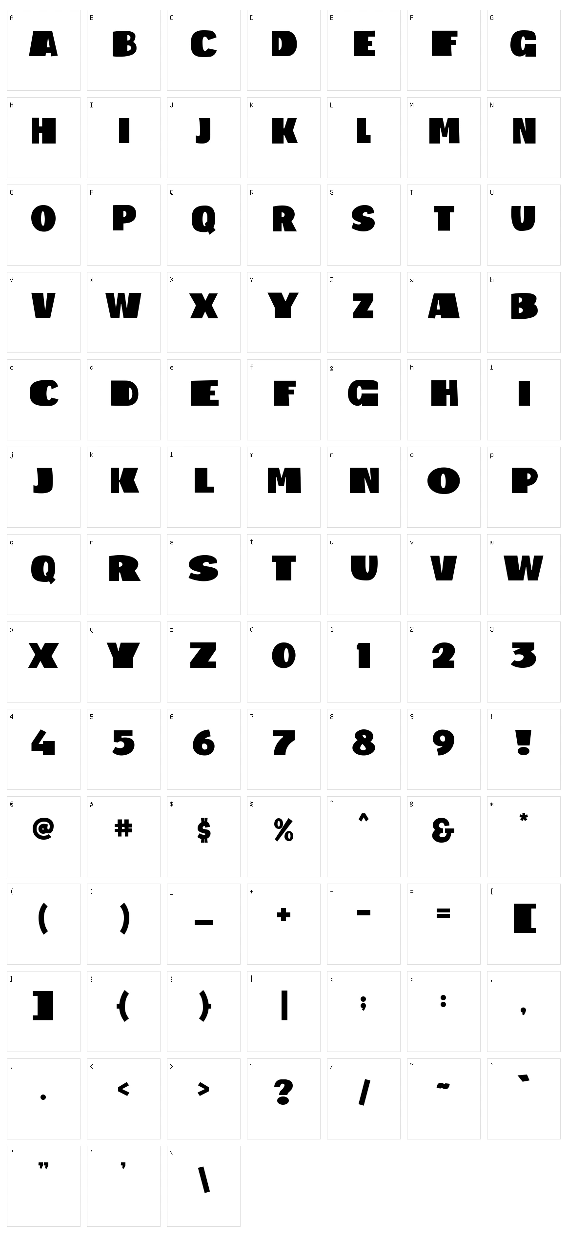 Big Shout Bob Character Set