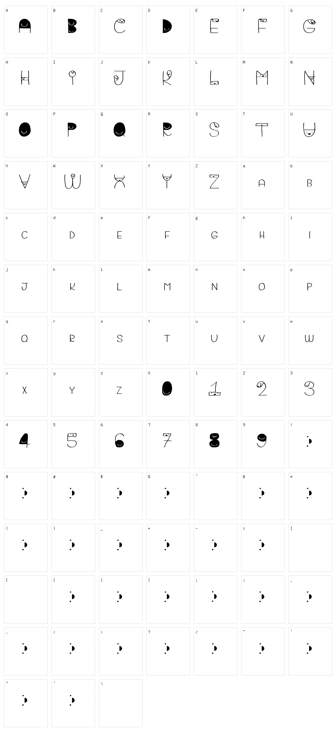 Bigattino Character Set
