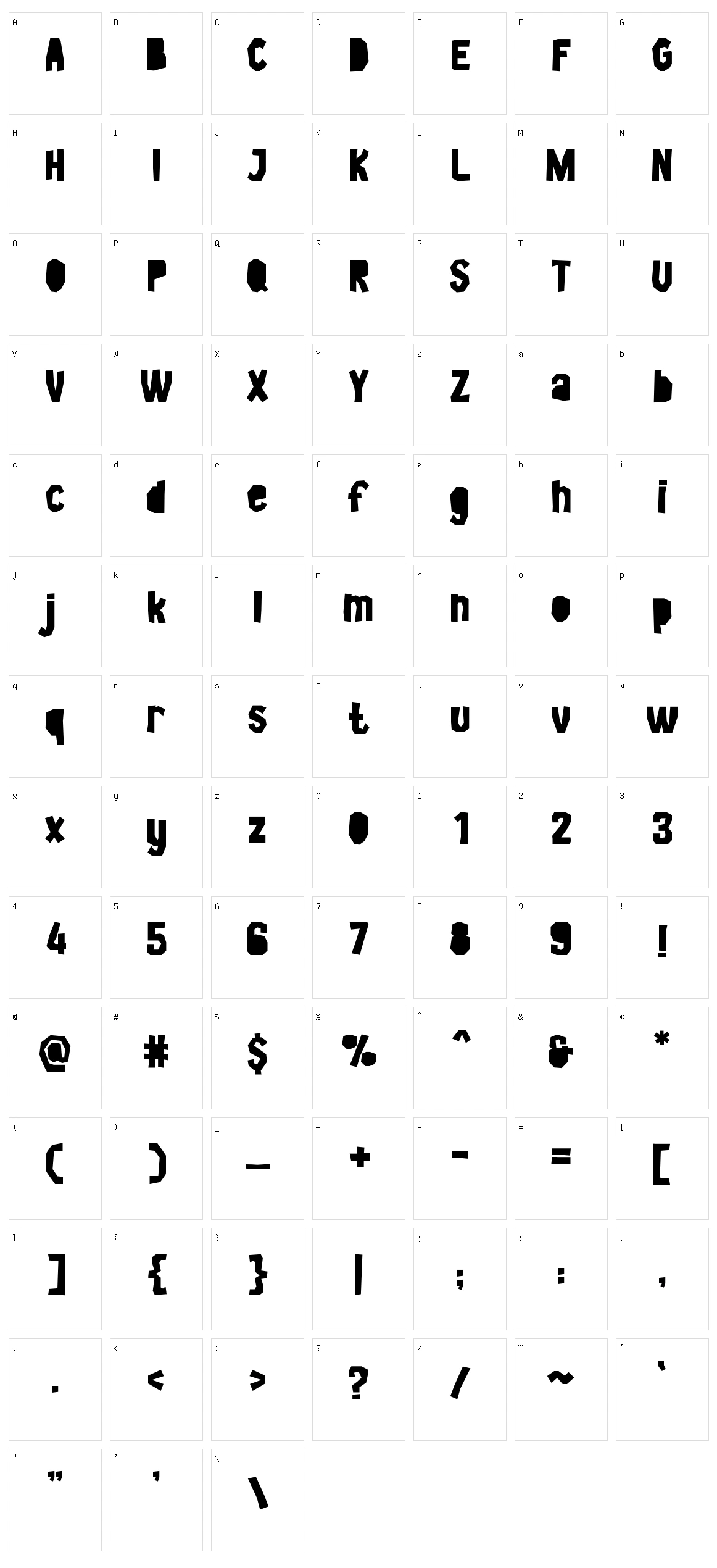 Biggy Cut Character Set