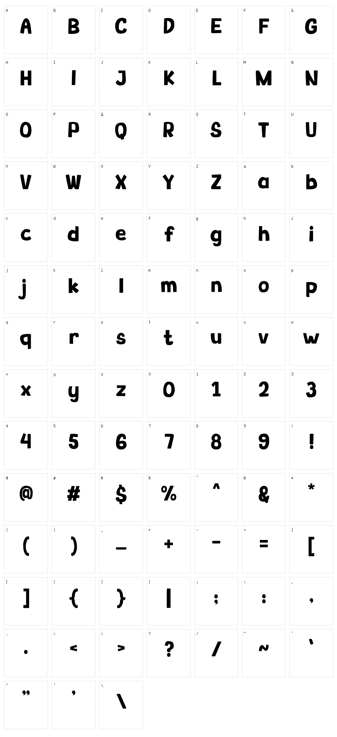 Bingo Character Set