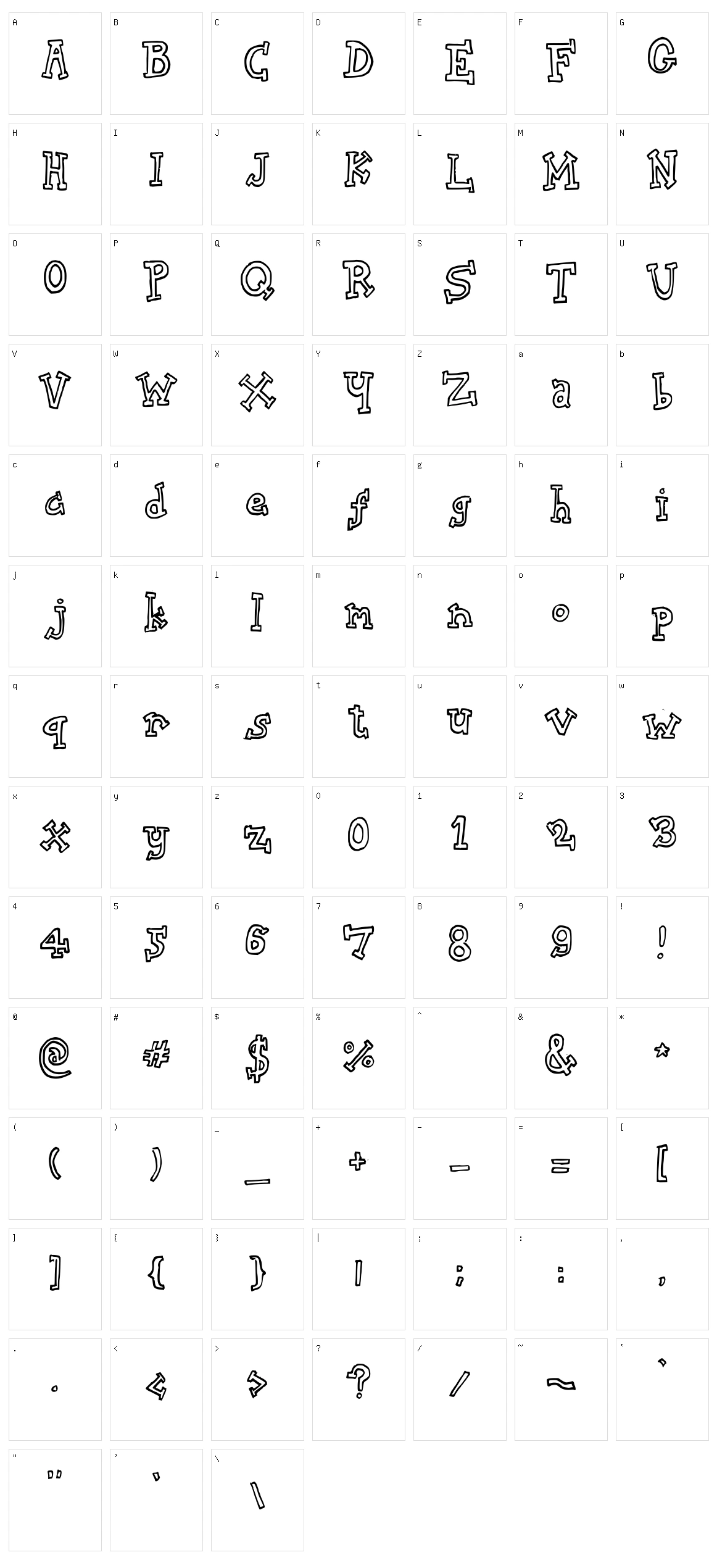 Biscuit Tin Character Set