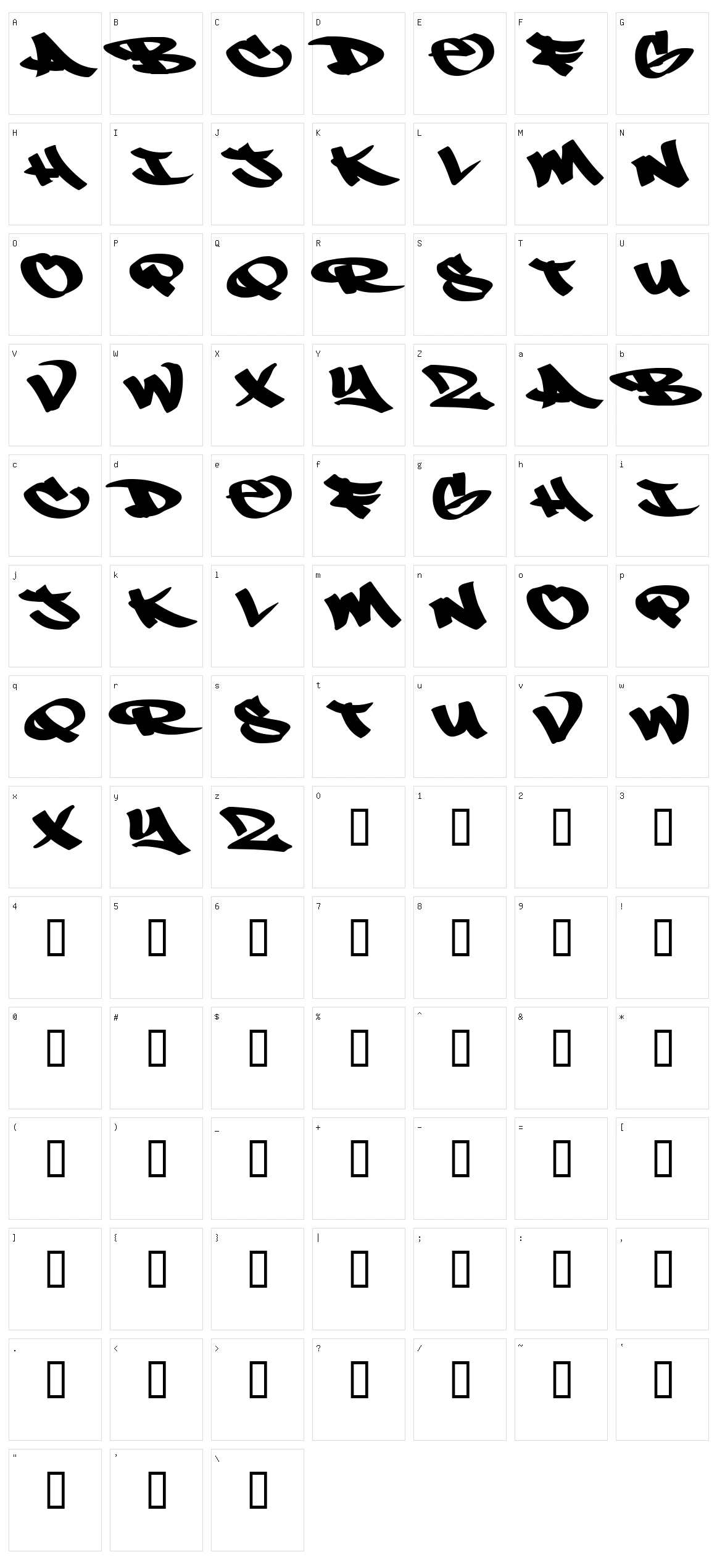 N!ce Tag Character Set