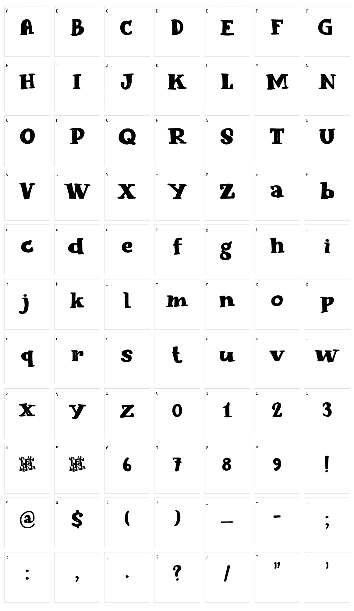Blabbermouth Character Set
