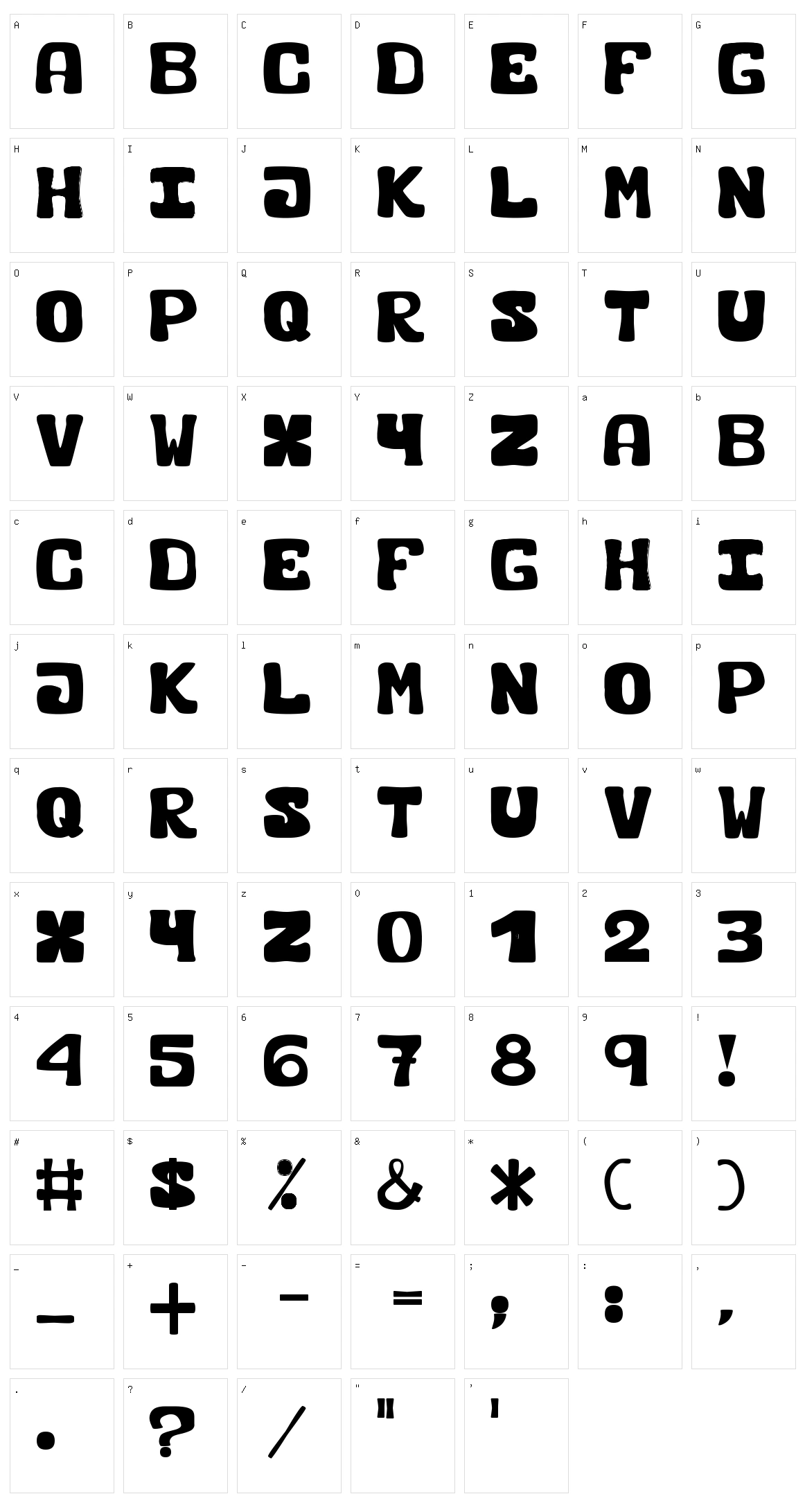 Black Carrot Character Set