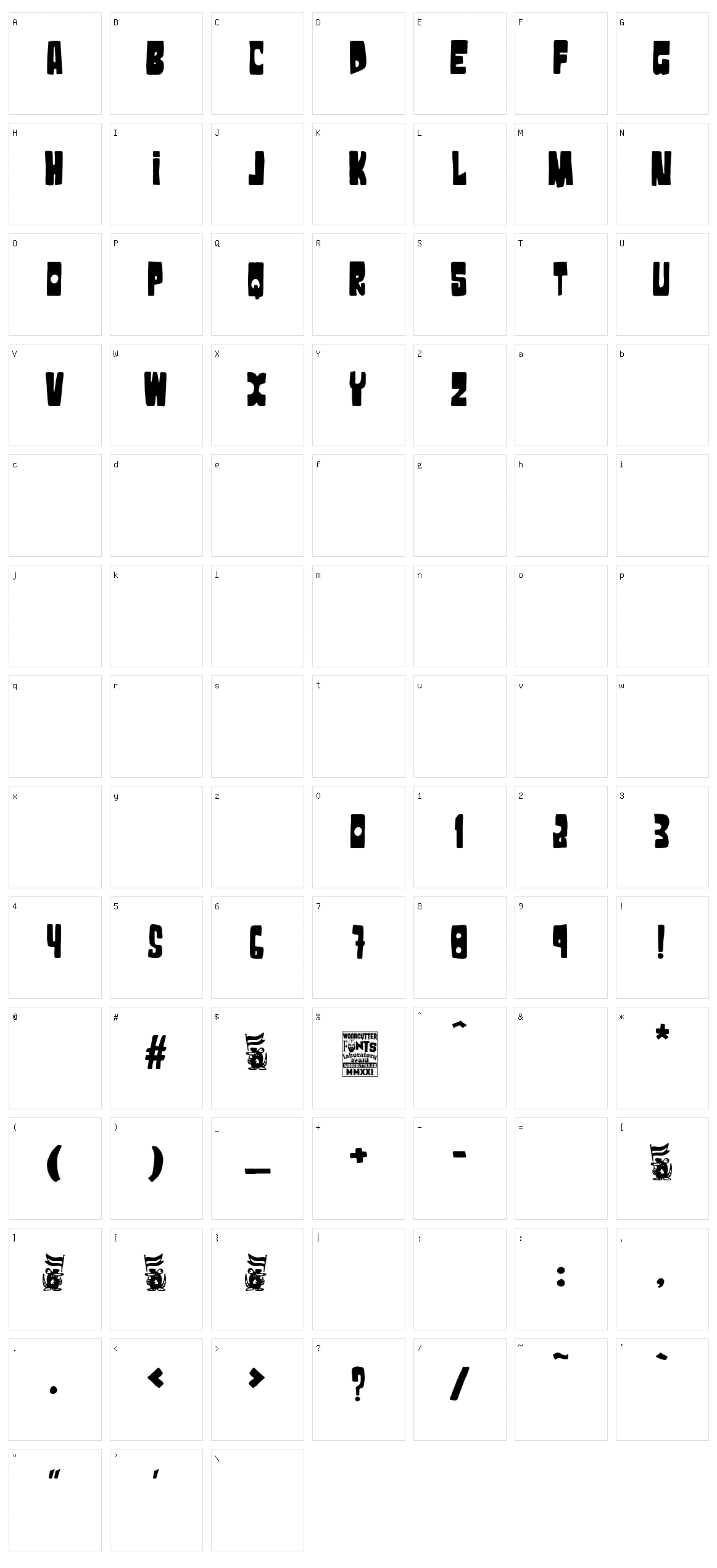 Black Rat Institute Character Set