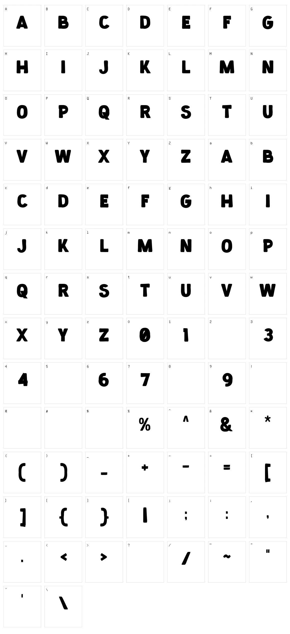 Blackbuster Character Set