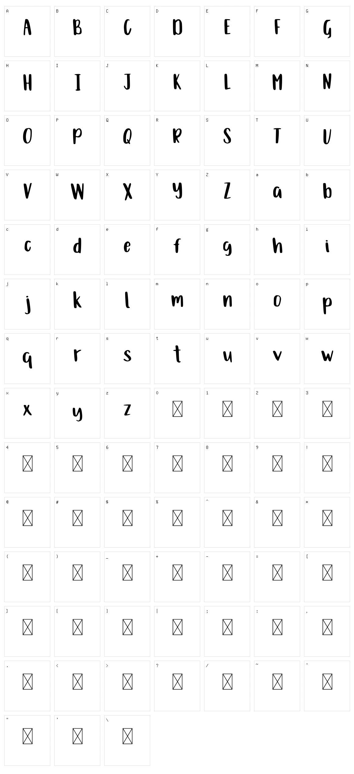 Blackmoon Character Set