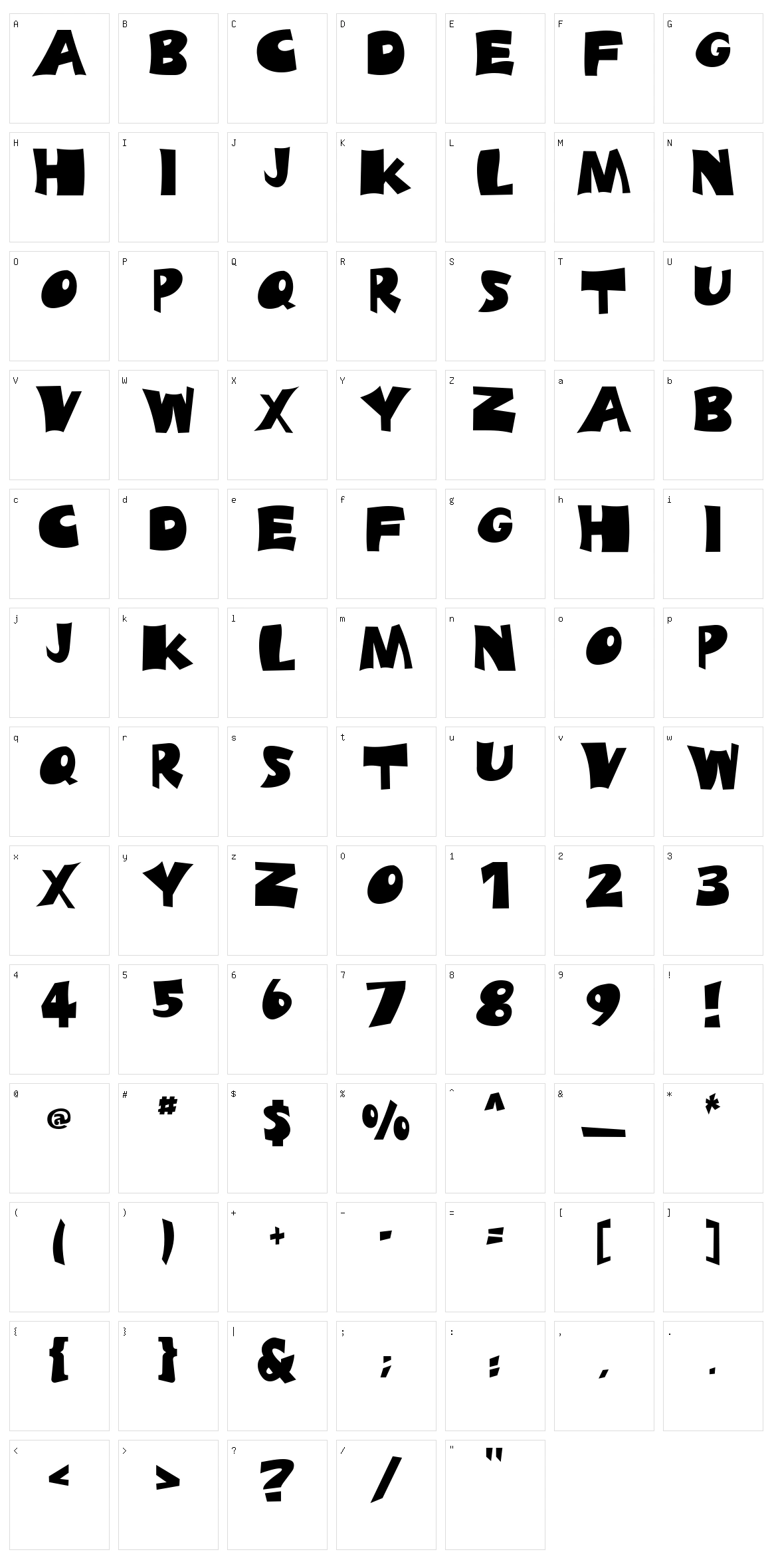 Blades Character Set