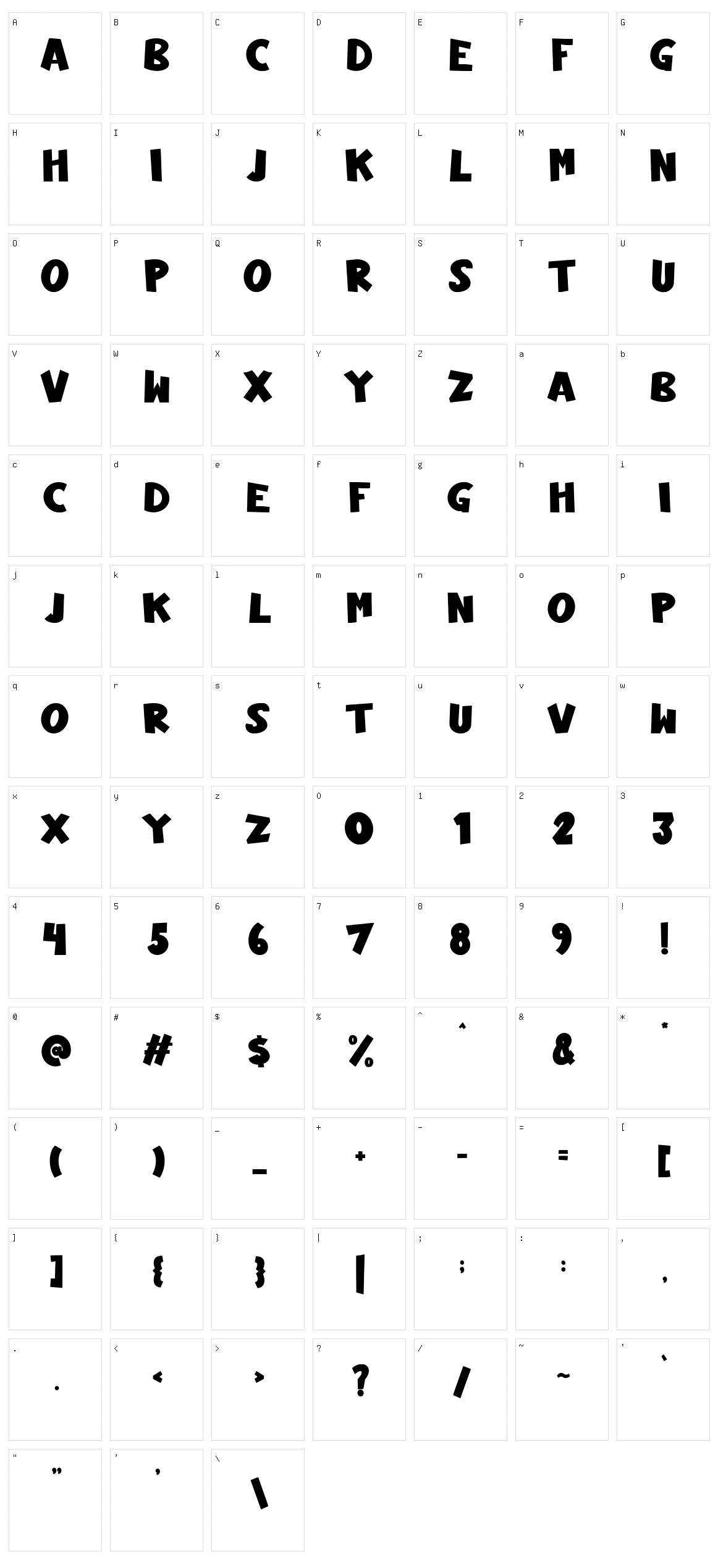 Blank Idea Character Set