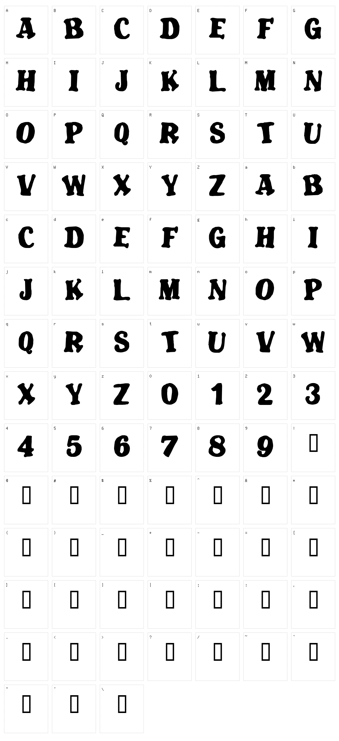 Blatant Character Set