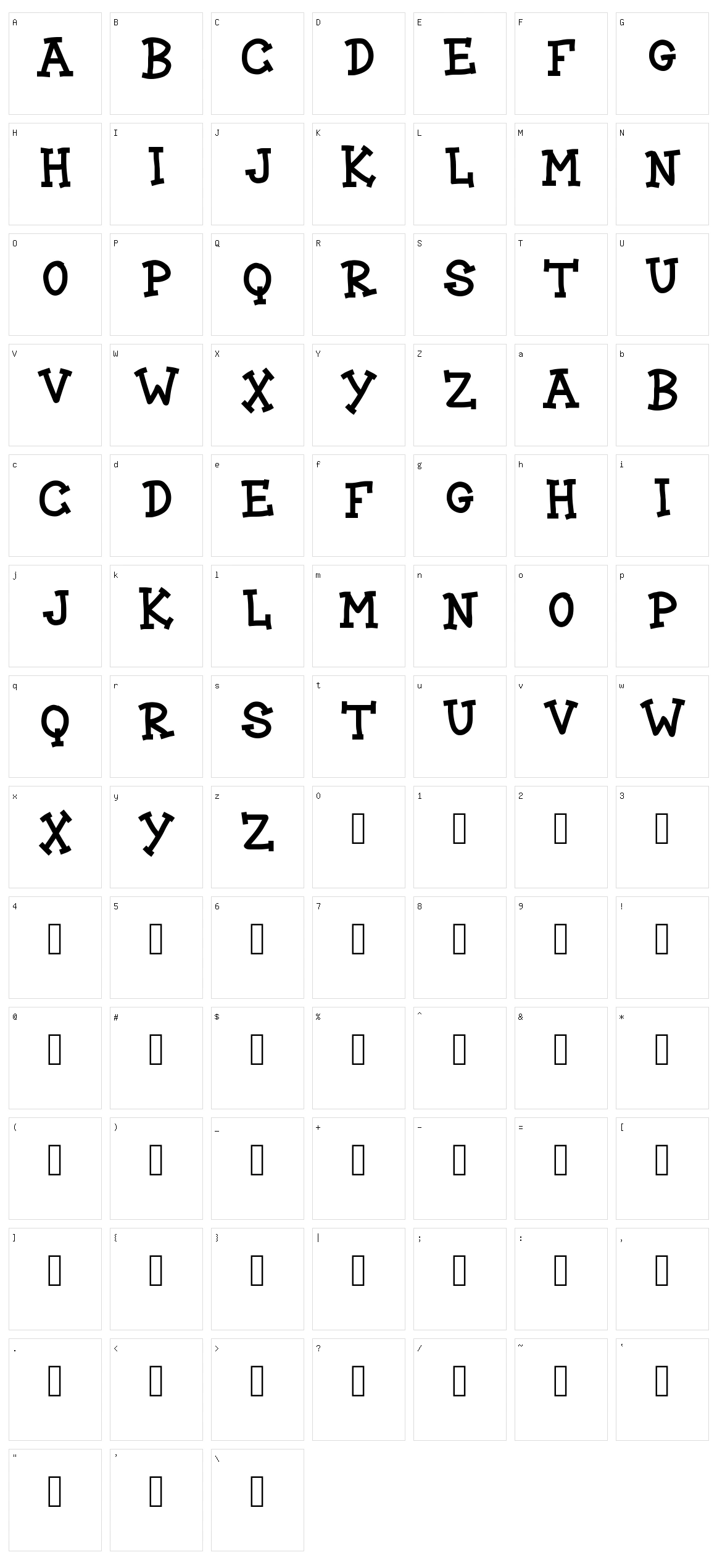 Block Cartoon Character Set