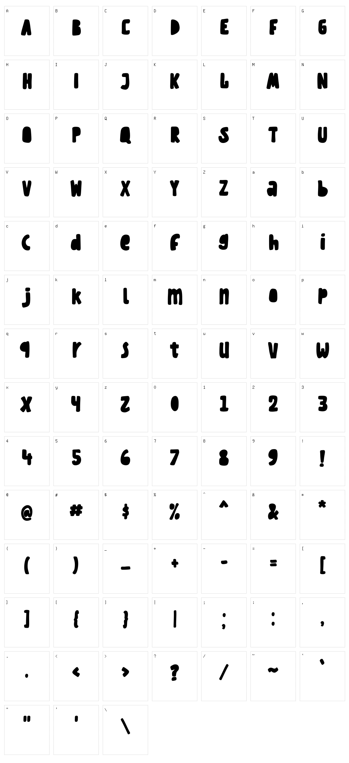 Block Stencil Character Set