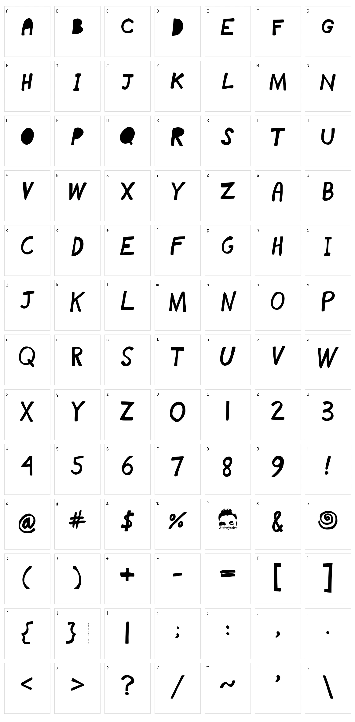 Blockhead Character Set