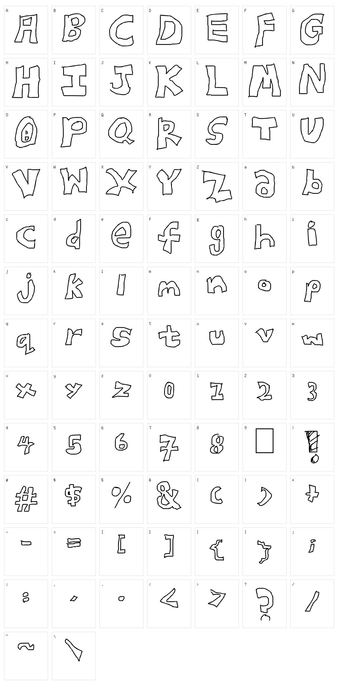 Blockster Character Set