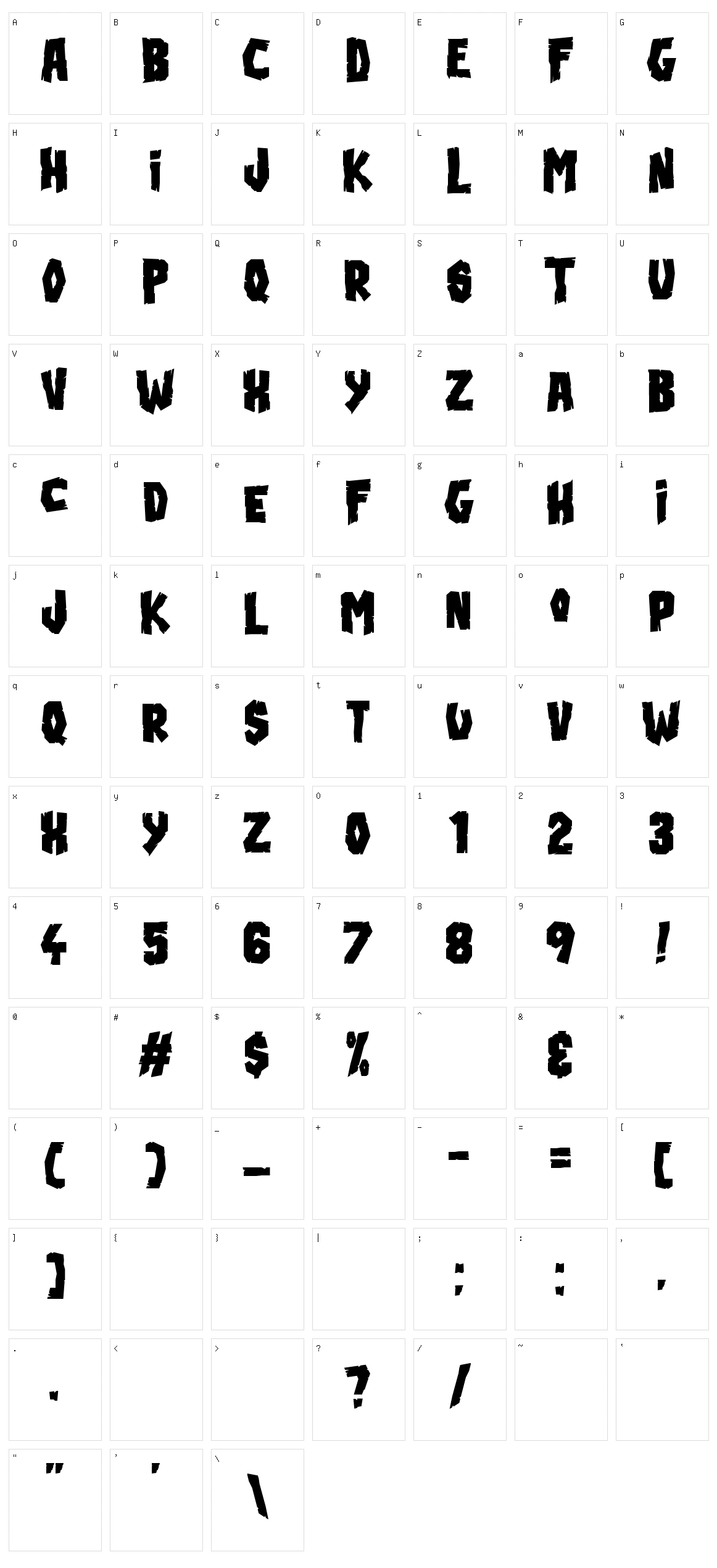 Blood'n Guts Character Set