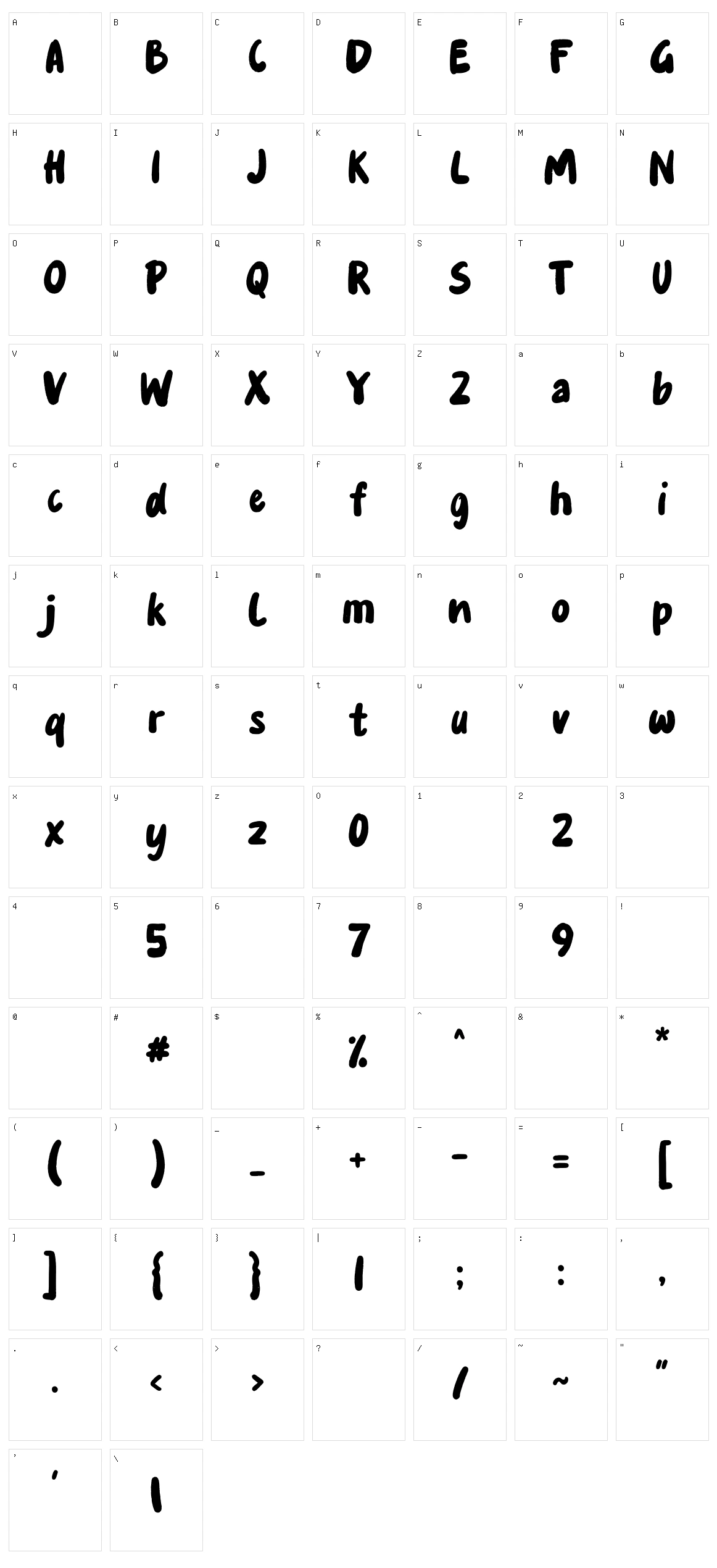 Bloopers Character Set