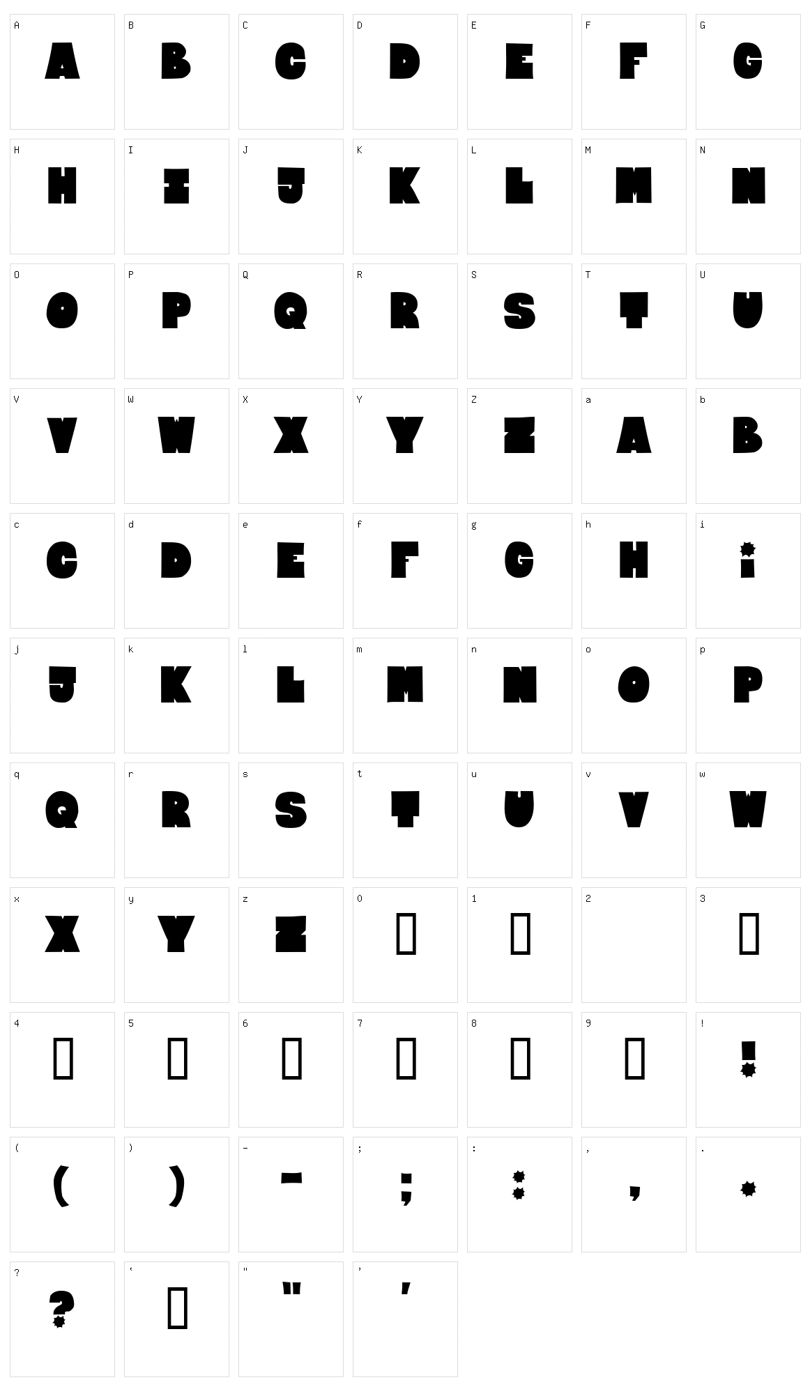 Bloxxxx Character Set