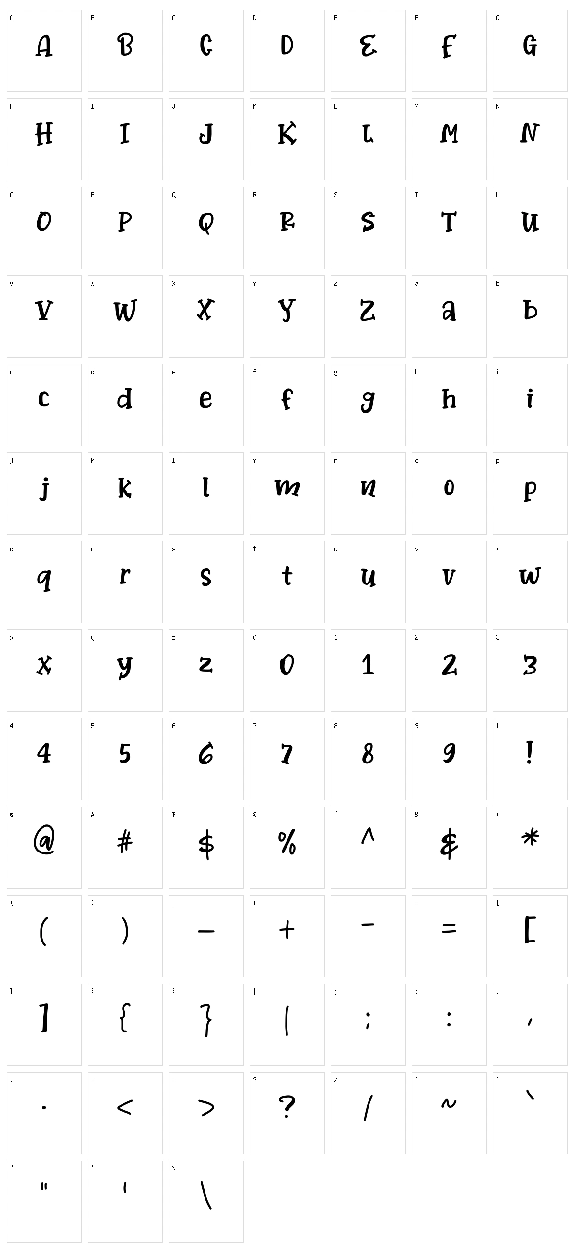 Blue Bucket Character Set