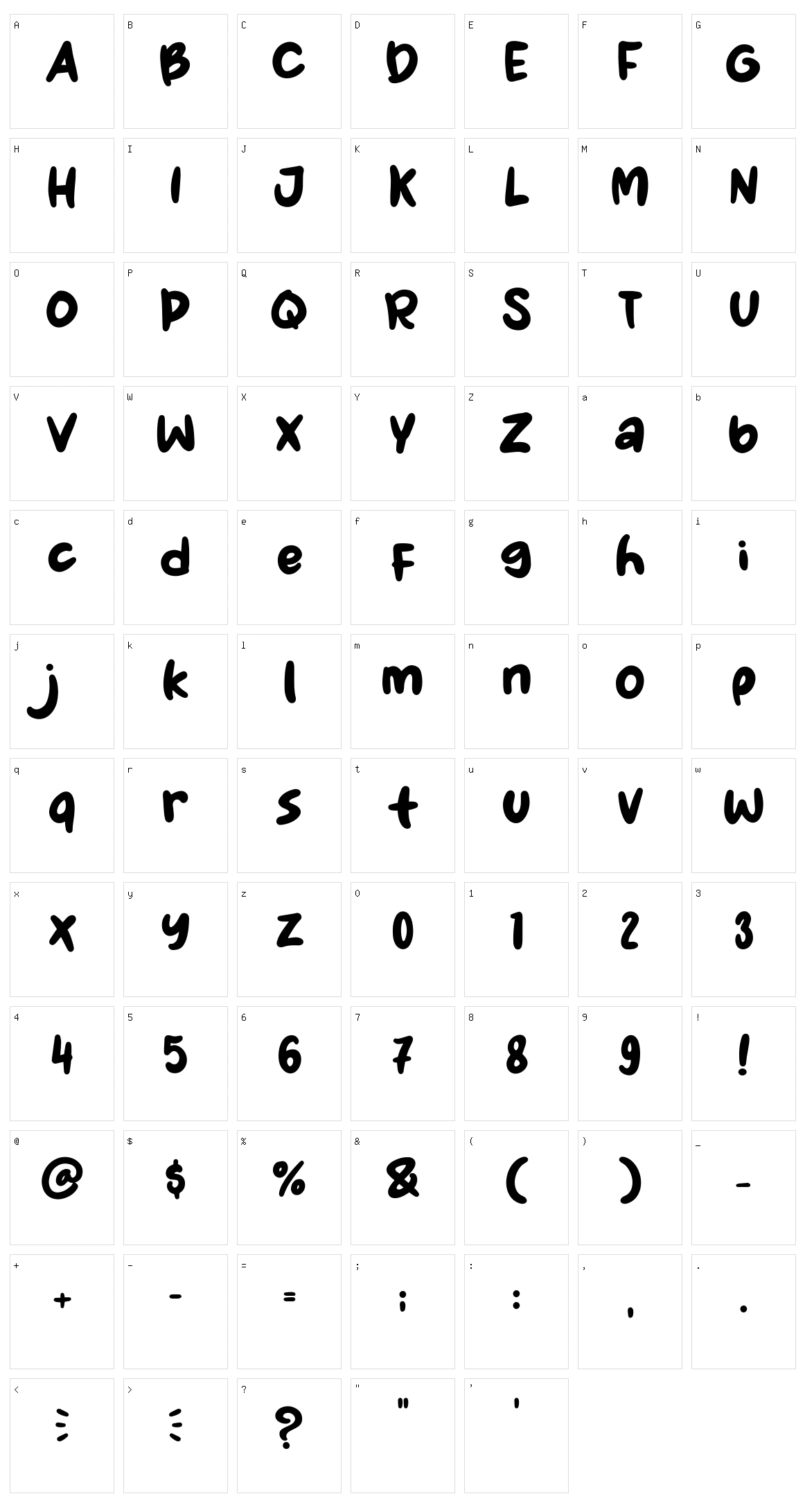 Blueberry Days Character Set